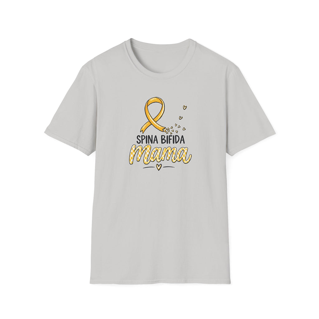 Spina Bifida Mama T-Shirt — Gold Awareness Ribbon Mom Tee