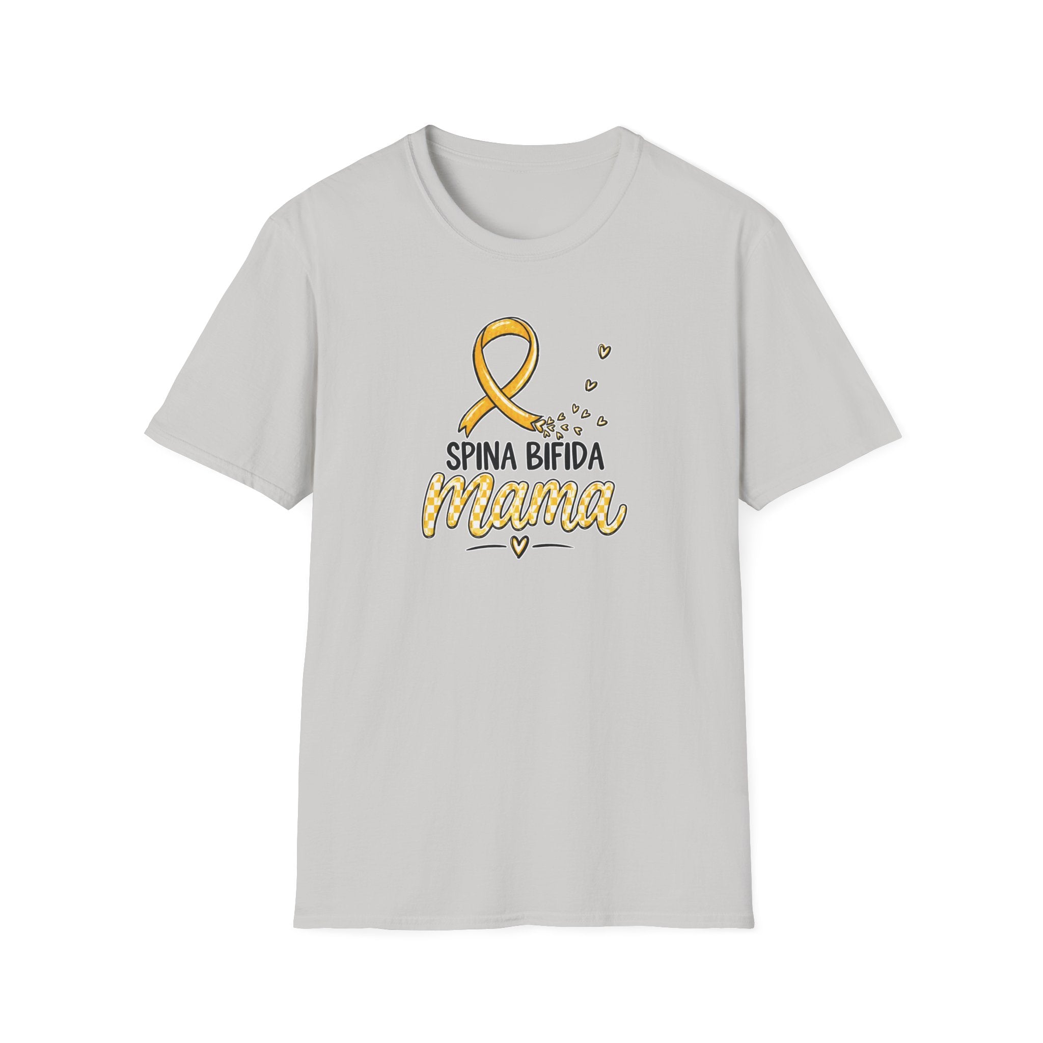 Spina Bifida Mama T-Shirt — Gold Awareness Ribbon Mom Tee