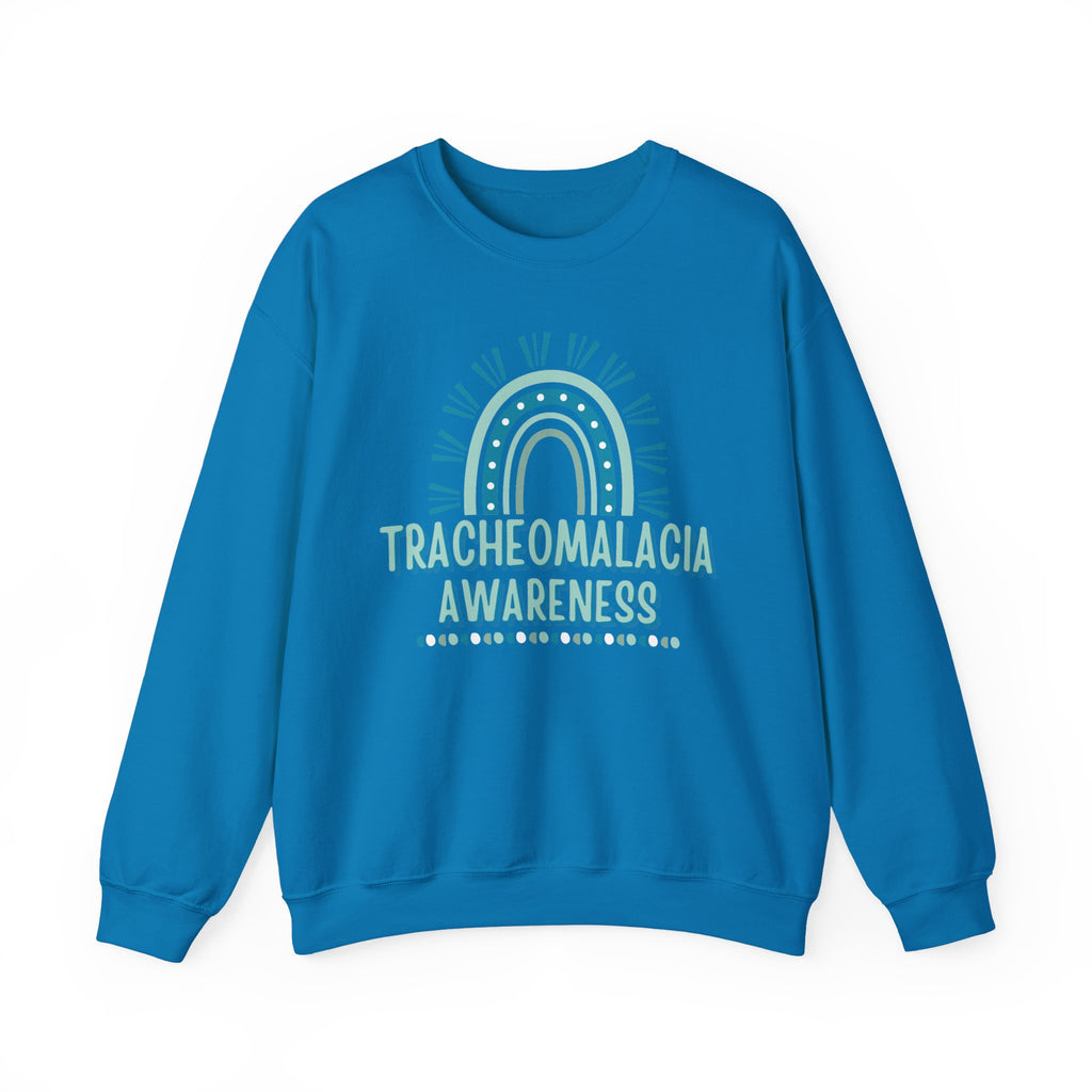 Tracheomalacia Awareness Crewneck — Teal Rainbow Support