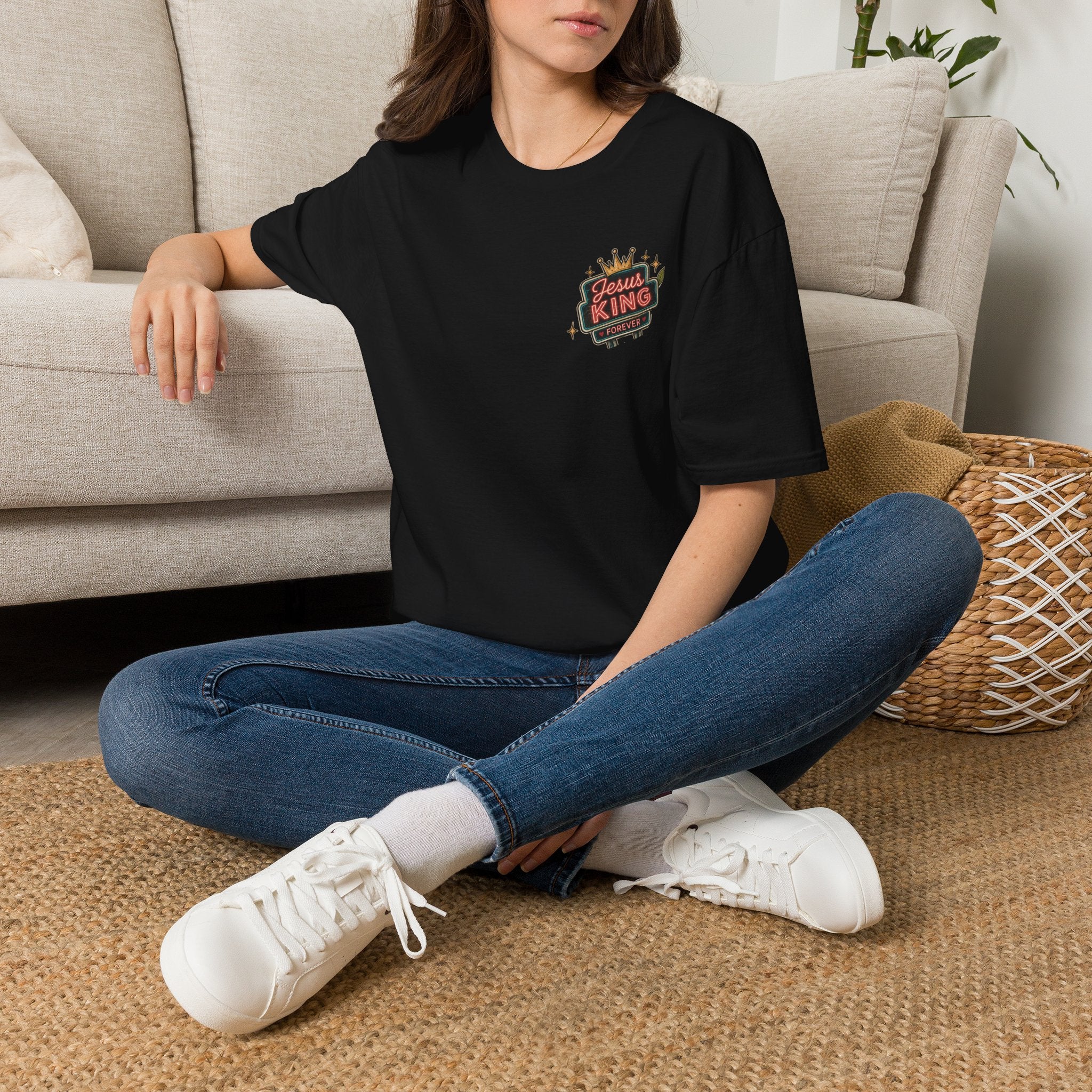Jesus Is King T-Shirt — Retro Crown Faith Tee