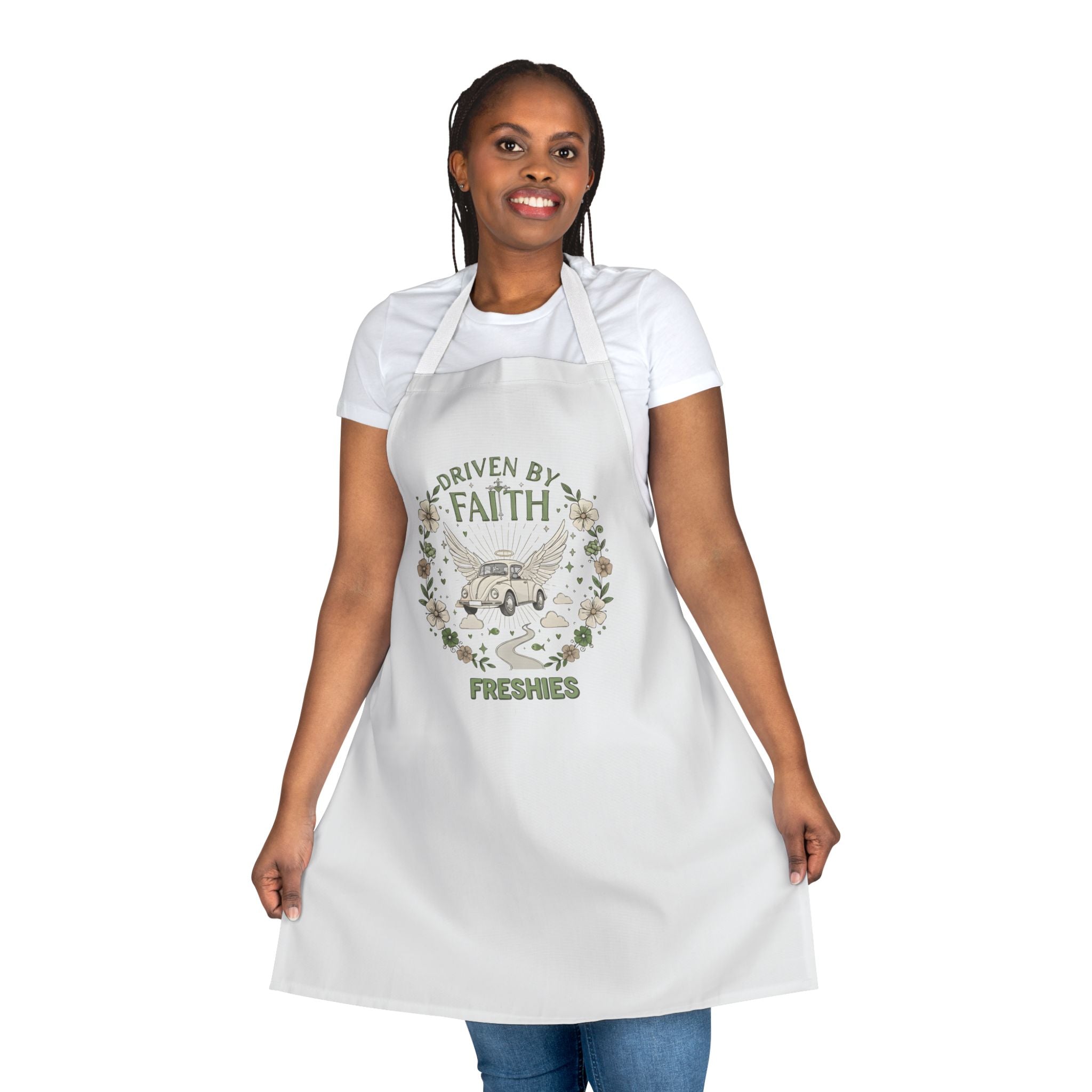 Driven By Faith Freshies Apron — Rustic Floral Car Design -Dani