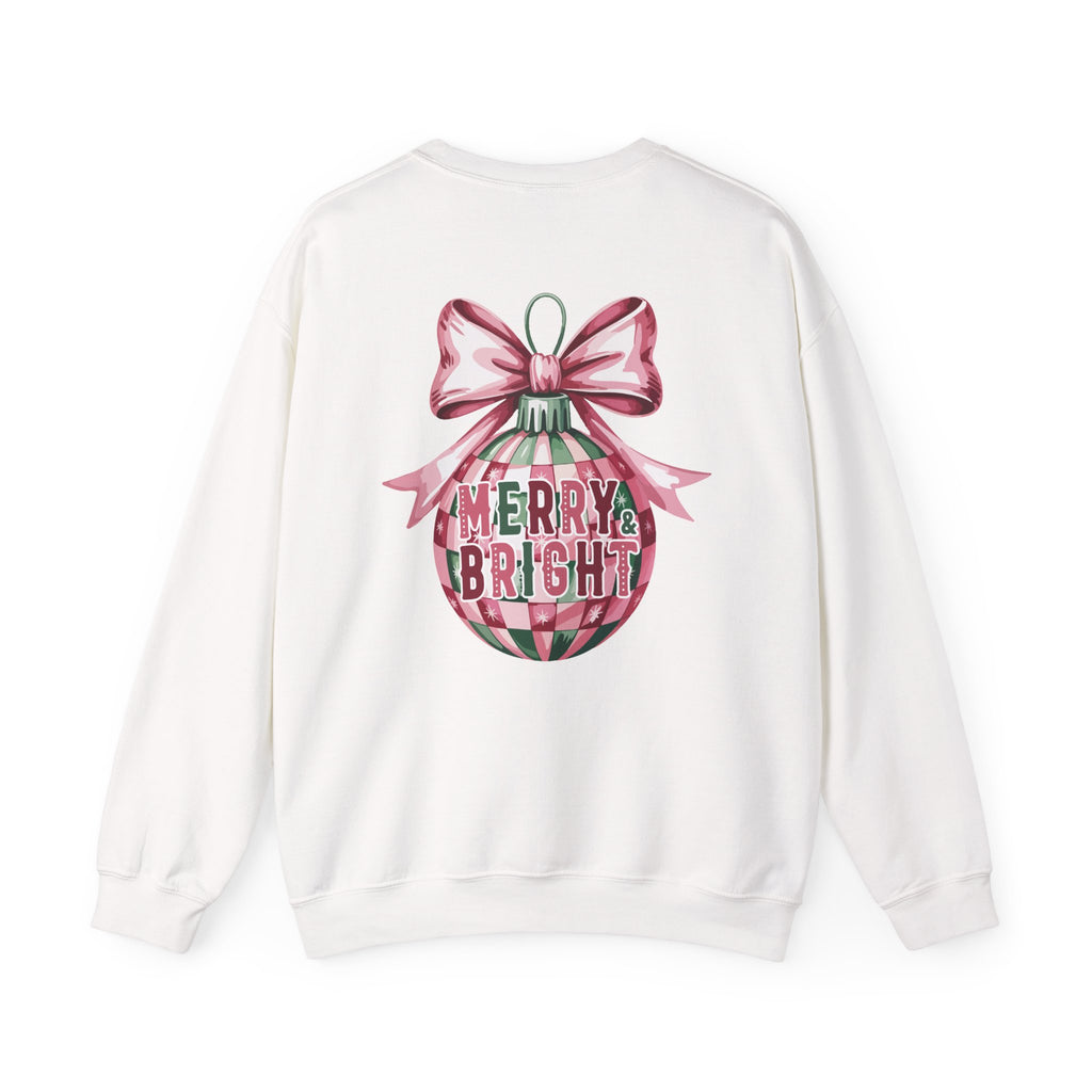 Holiday Patchwork Crewneck Sweatshirt — Merry & Bright
