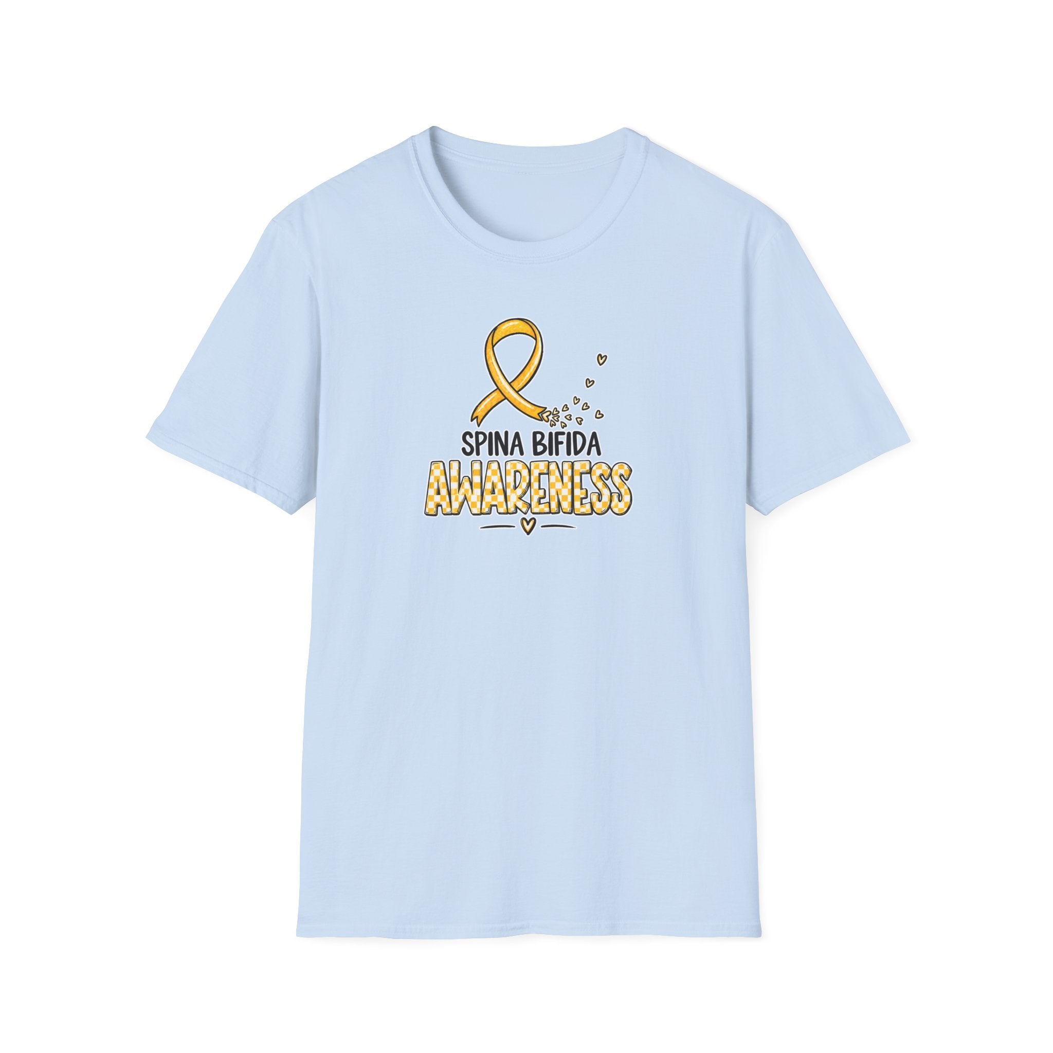 Spina Bifida Awareness T-Shirt — Gold Ribbon Support Tee