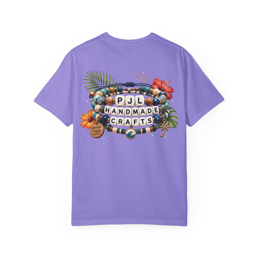PJL Handmade Crafts Beaded Logo T-Shirt