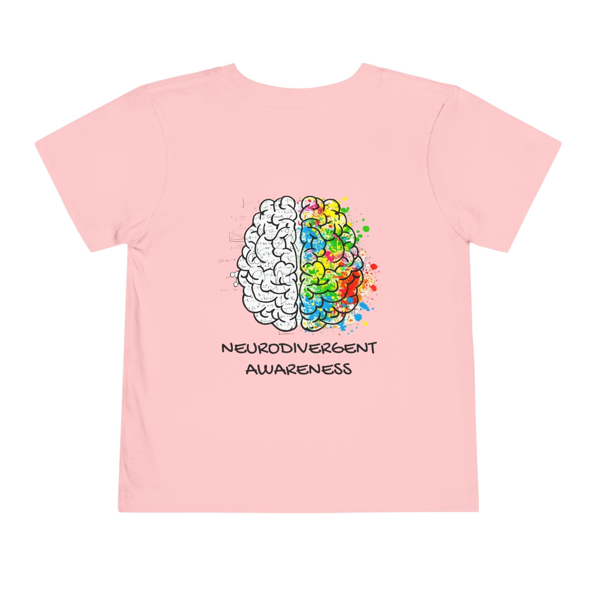 Toddler Neurodivergent Awareness T-Shirt — Colorful Brain Design
