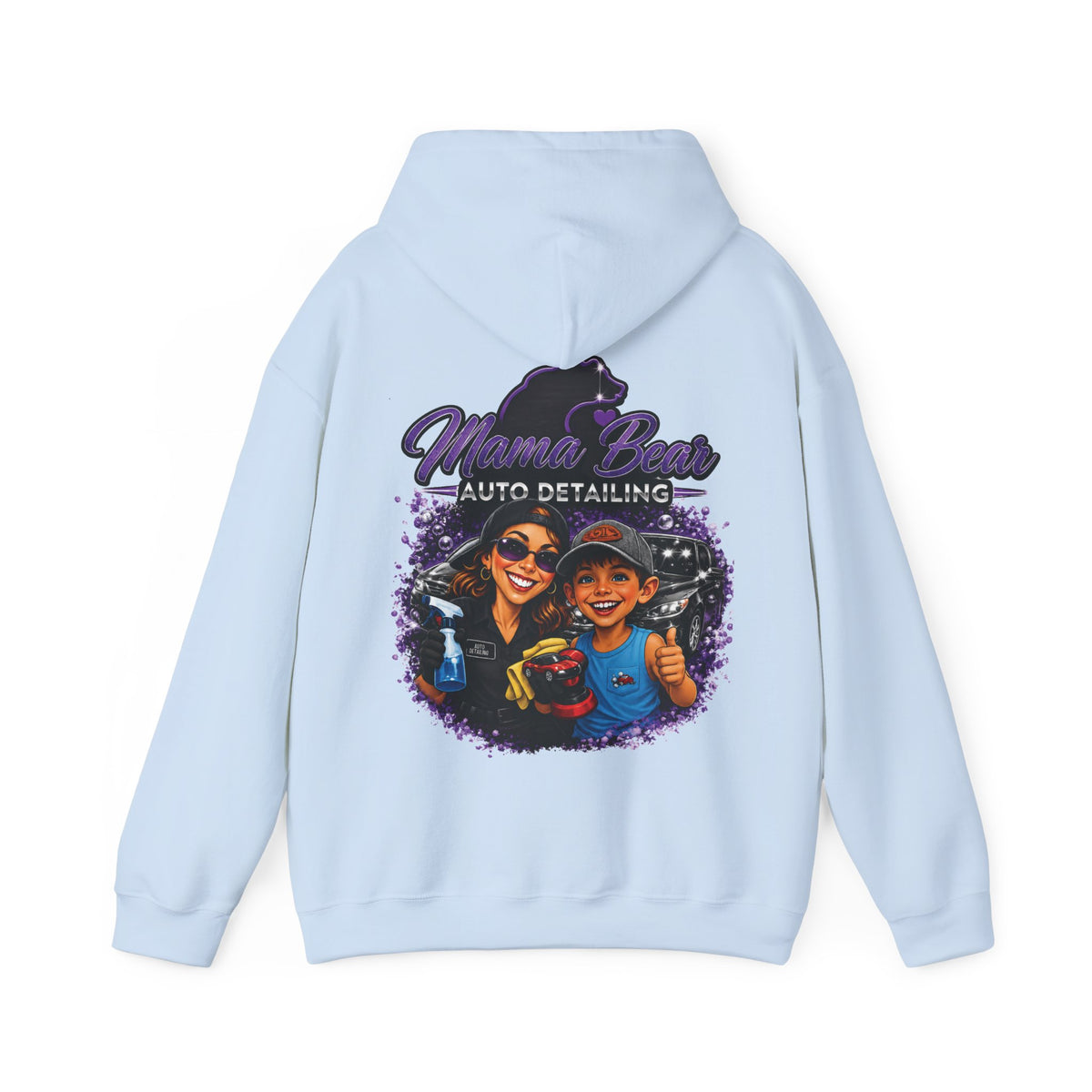 Mama Bear Auto Detailing Hoodie — Women's Car Care Team Pullover