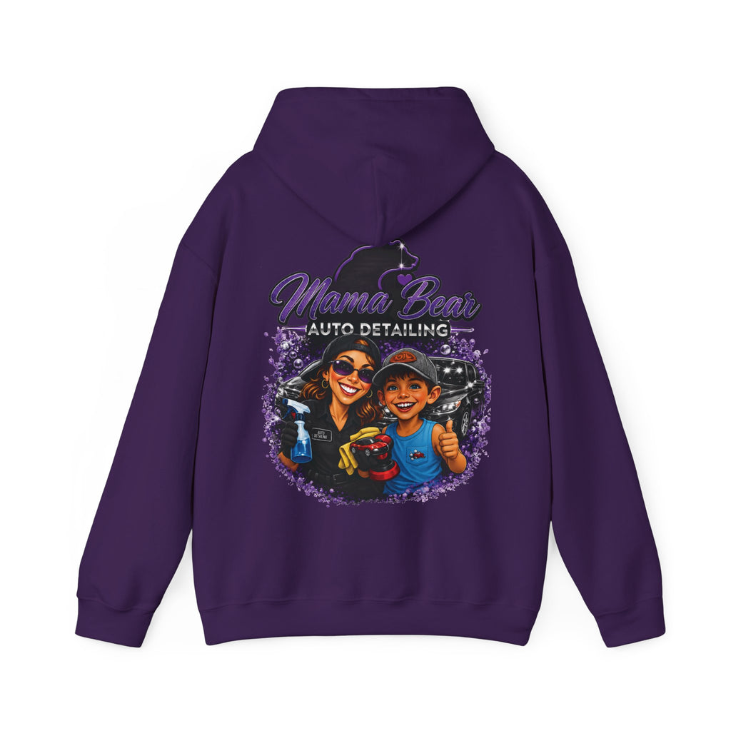 Mama Bear Auto Detailing Hoodie — Women's Car Care Team Pullover