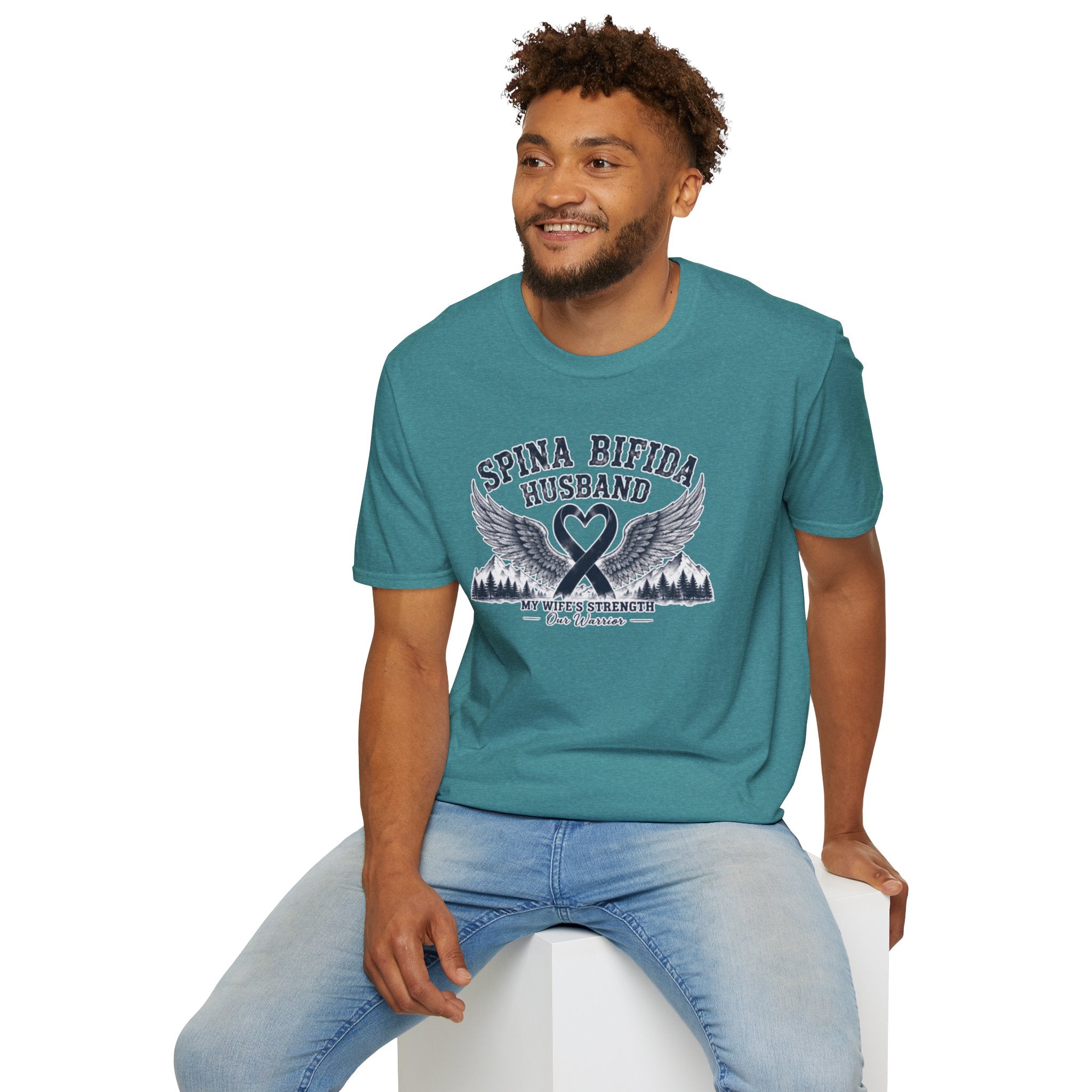 Spina Bifida Husband T-Shirt — My Wife’s Strength Support Tee