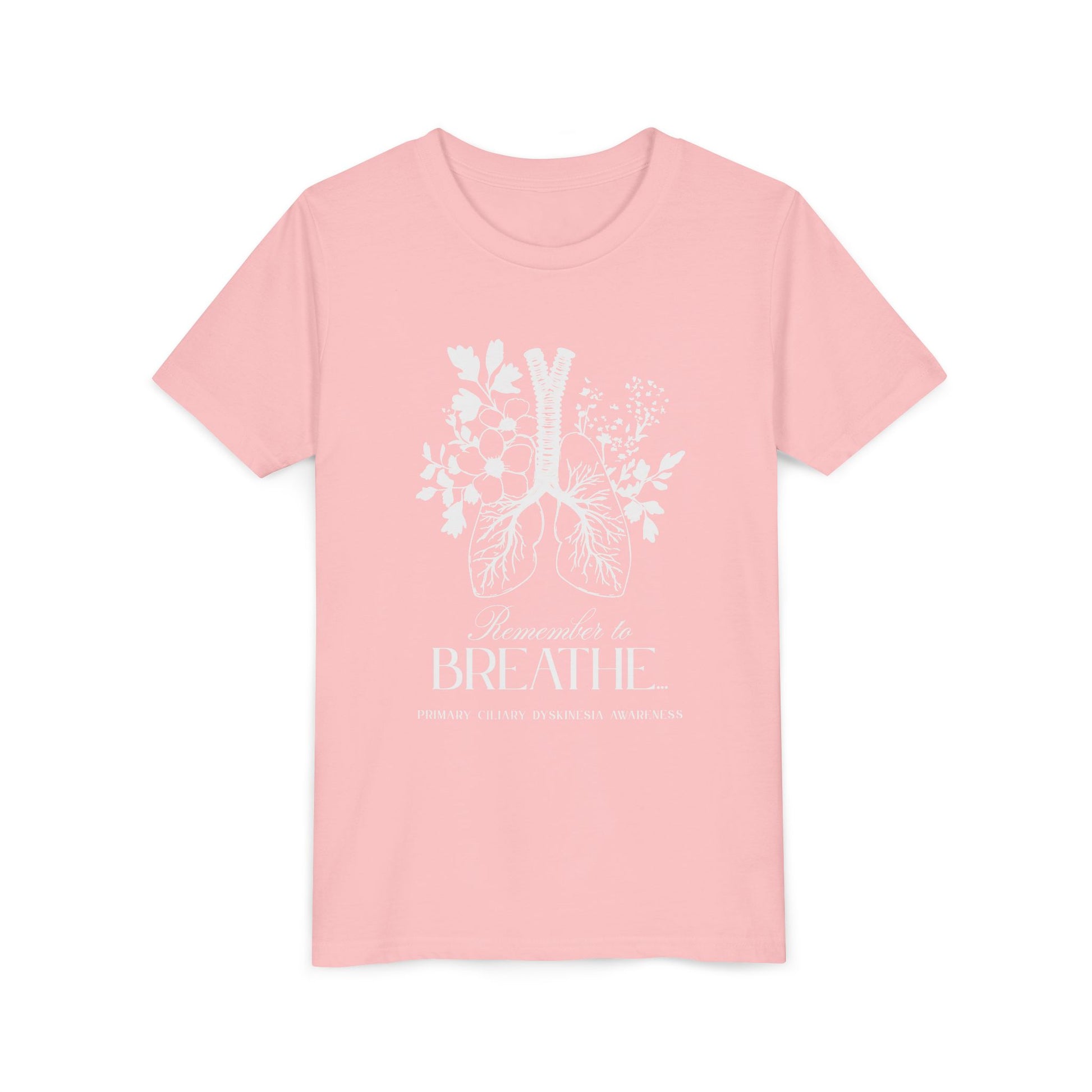 Youth Tee: Remember to Breathe- PCD Awareness