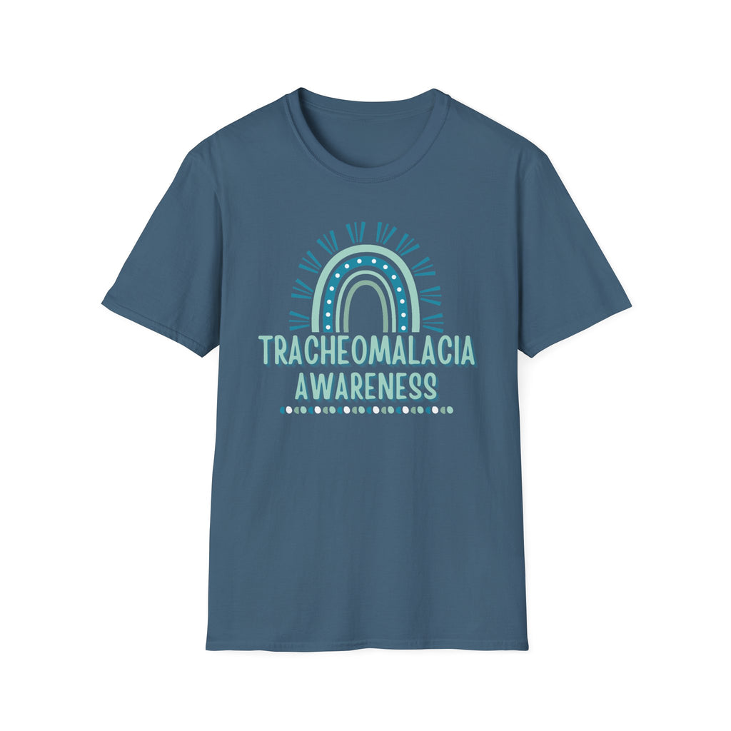 Tracheomalacia Awareness T-Shirt — Teal Rainbow Support Tee