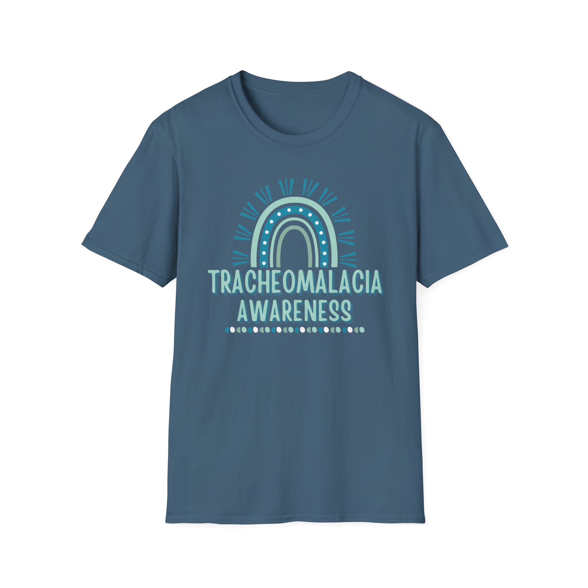 Tracheomalacia Awareness T-Shirt — Teal Rainbow Support Tee