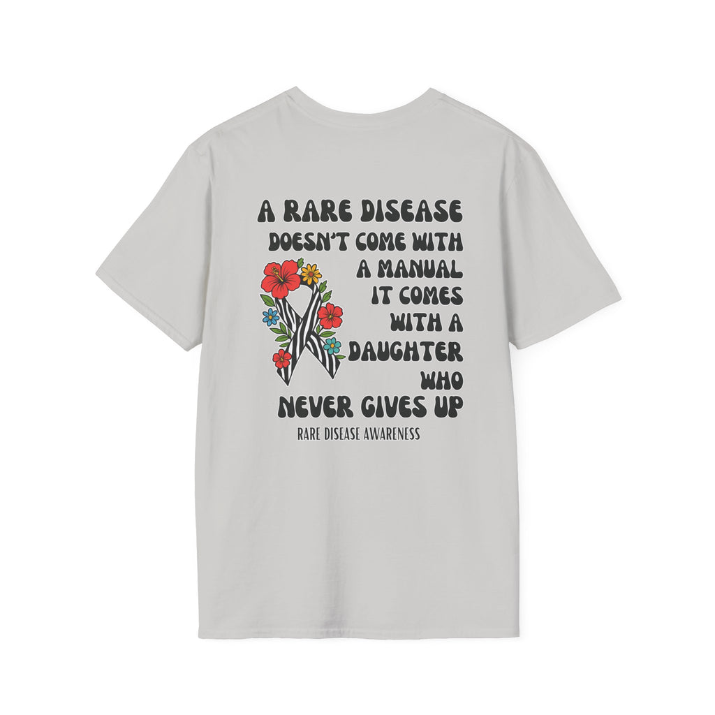 DAUGHTER Rare Disease Awareness T-Shirt — "A Rare Disease Doesn’t Come with a Manual"  Daughter Support Tee