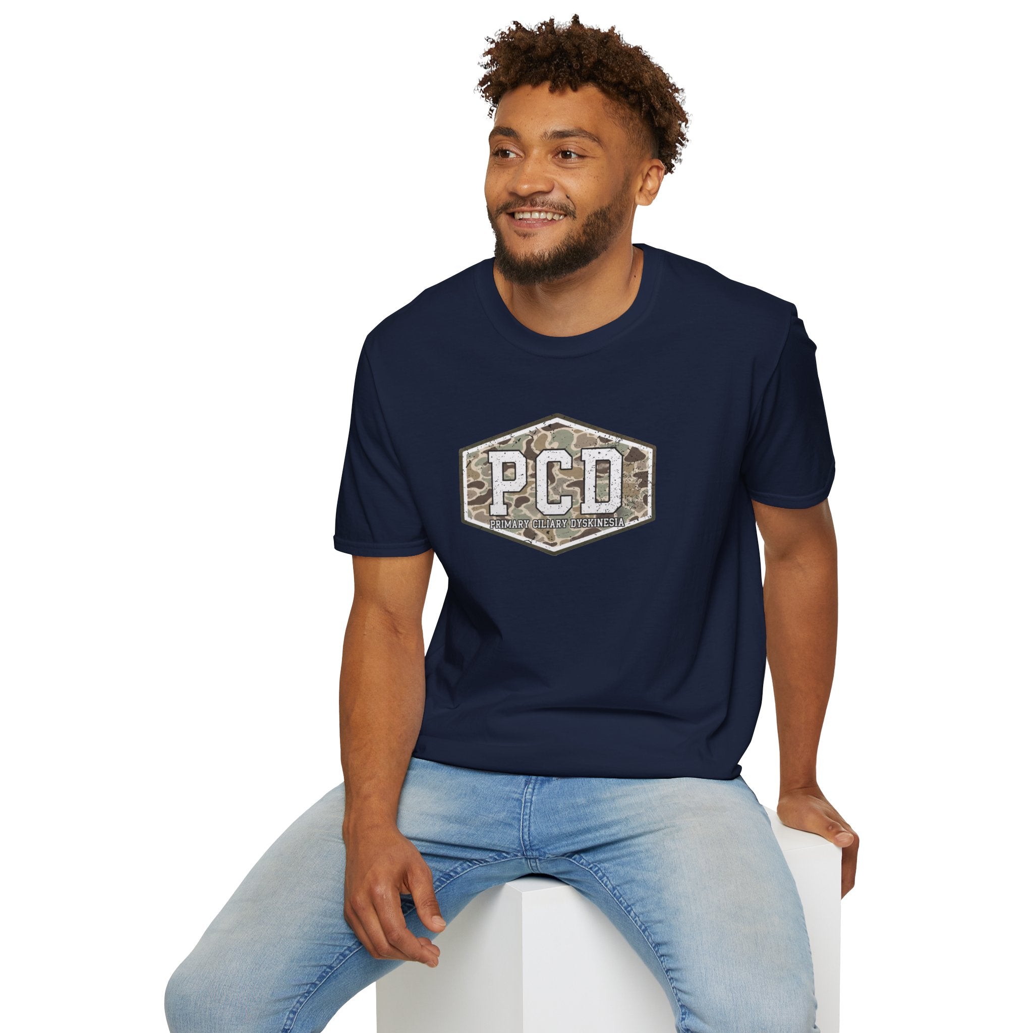 PCD Camo Logo T-Shirt — Primary Ciliary Dyskinesia Awareness Tee
