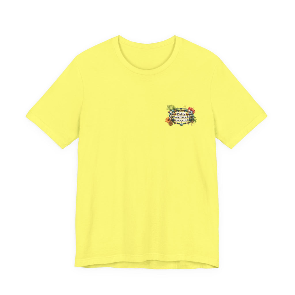 PJL Handmade Crafts Beaded Logo T-Shirt