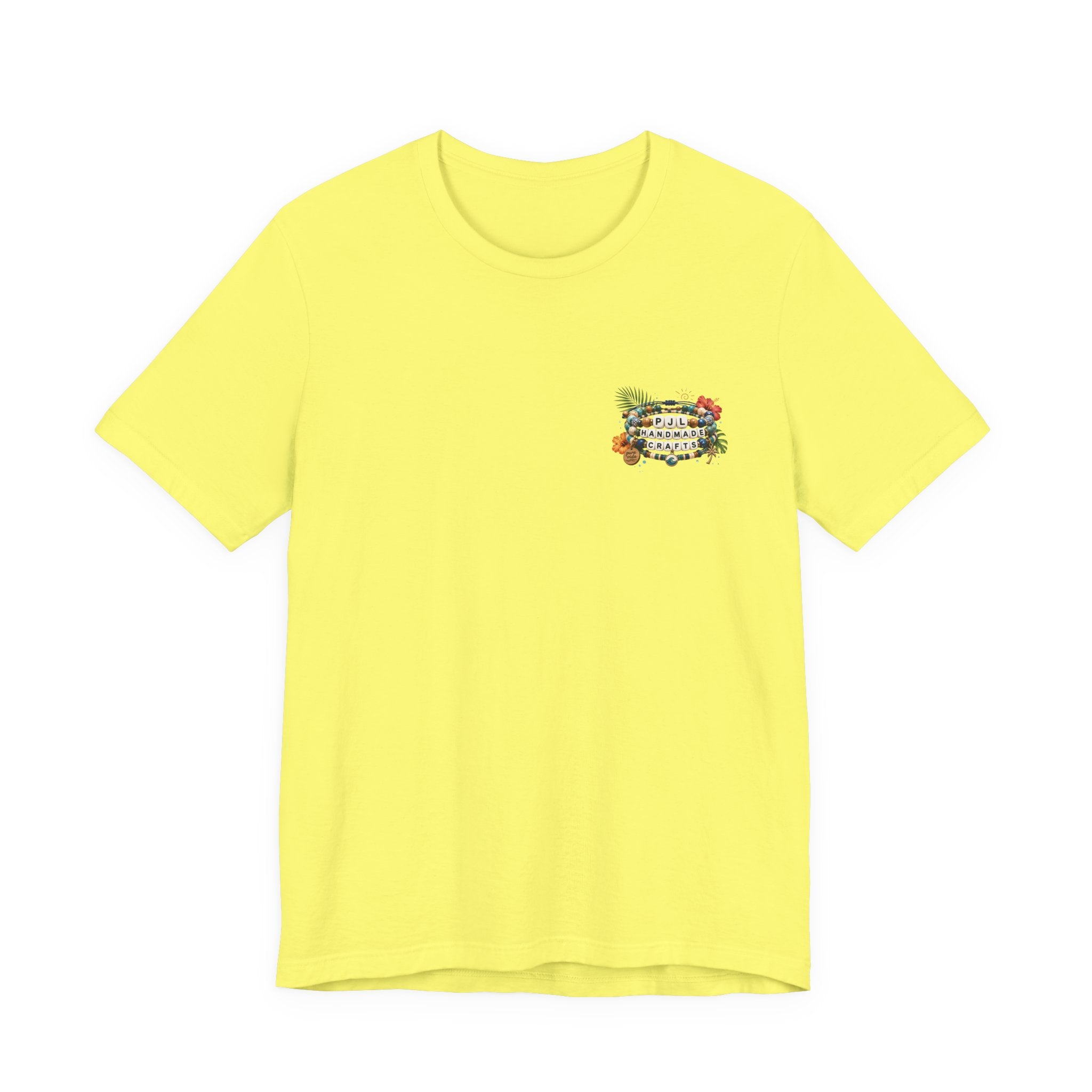 PJL Handmade Crafts Beaded Logo T-Shirt