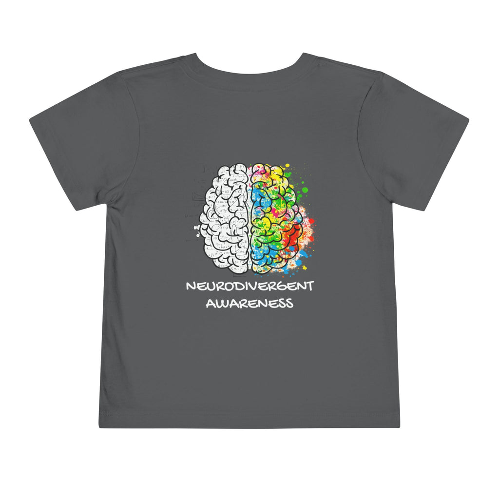 Toddler Neurodivergent Awareness T-Shirt — Colorful Brain Design