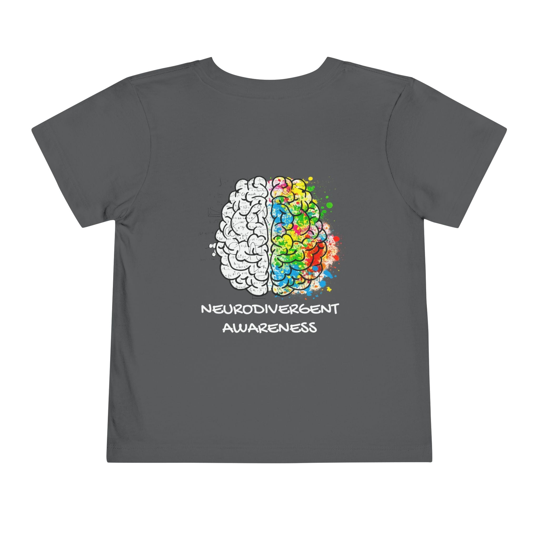 Toddler Neurodivergent Awareness T-Shirt — Colorful Brain Design