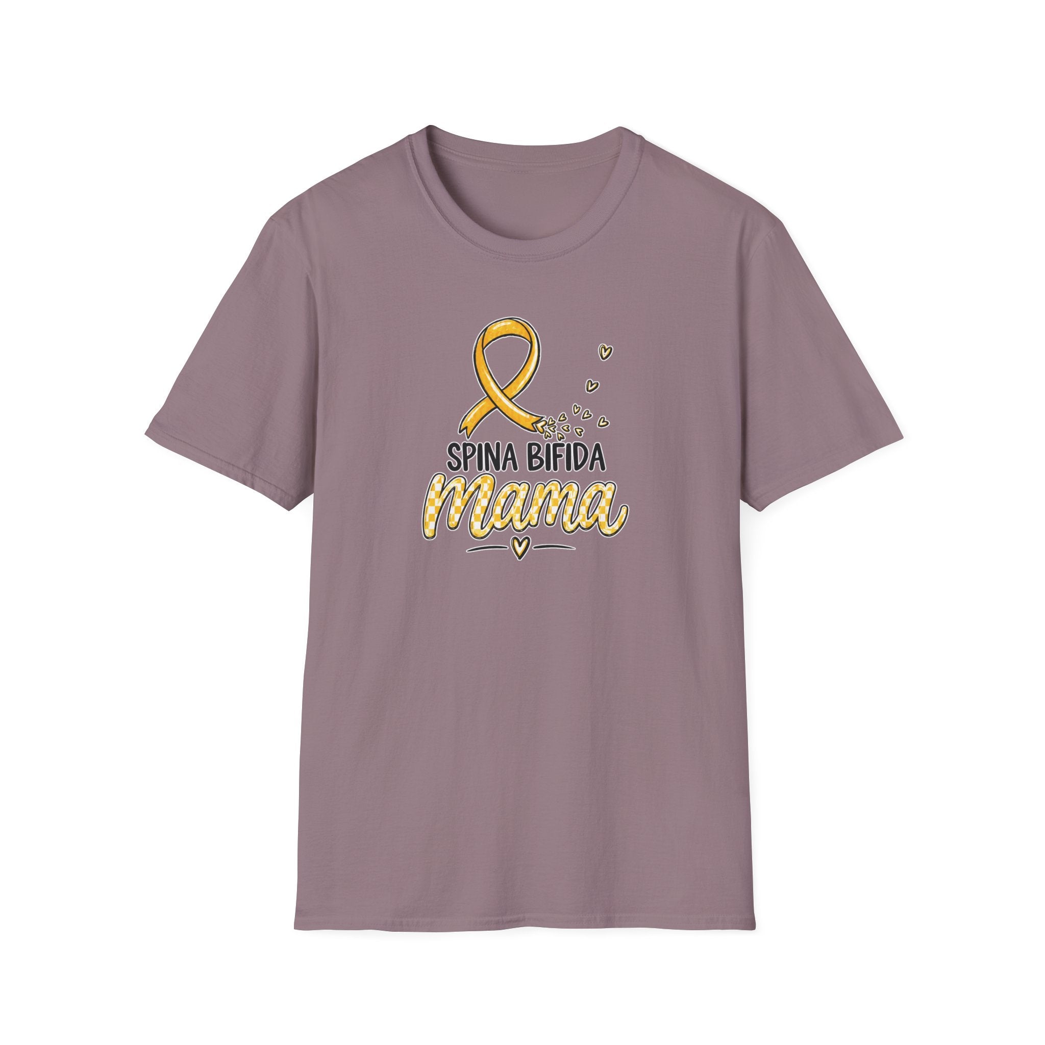 Spina Bifida Mama T-Shirt — Gold Awareness Ribbon Mom Tee