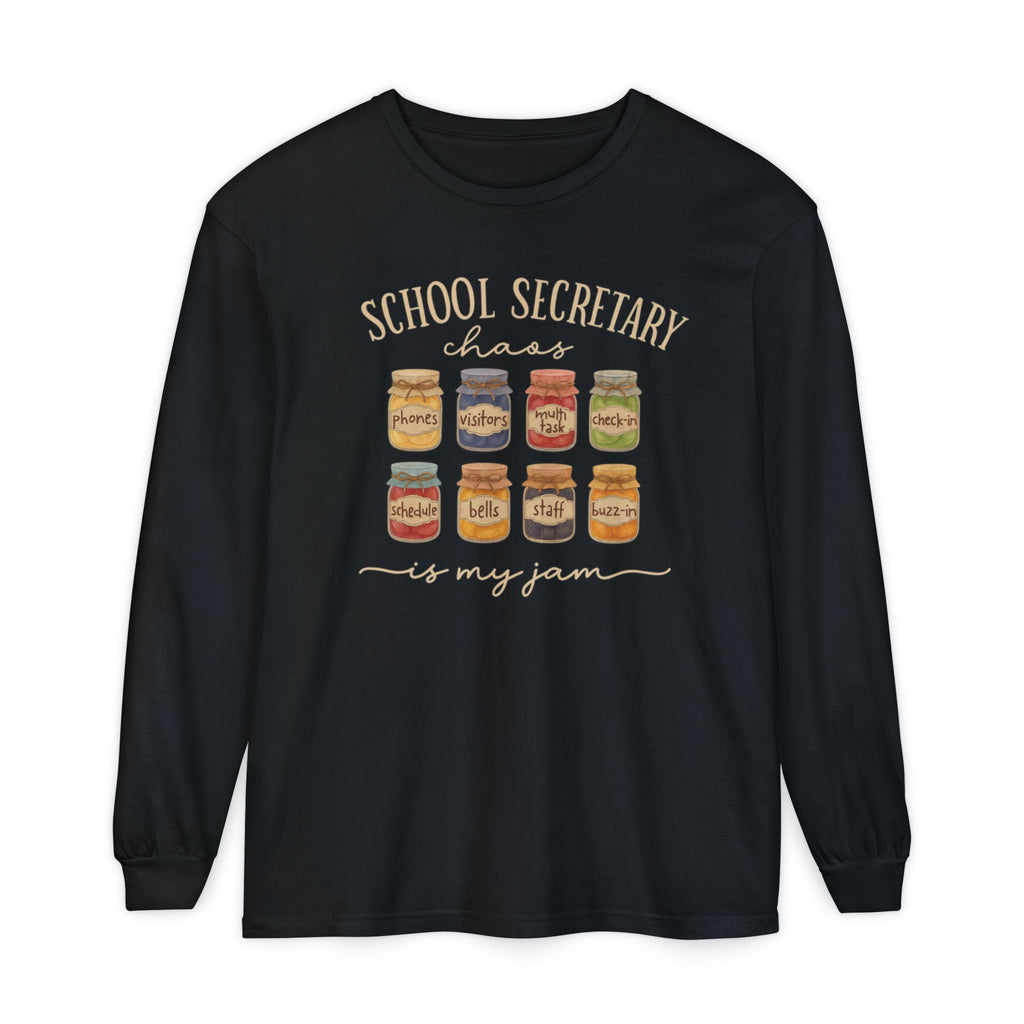 Long Sleeve T-Shirt - School Secretary Jam Design