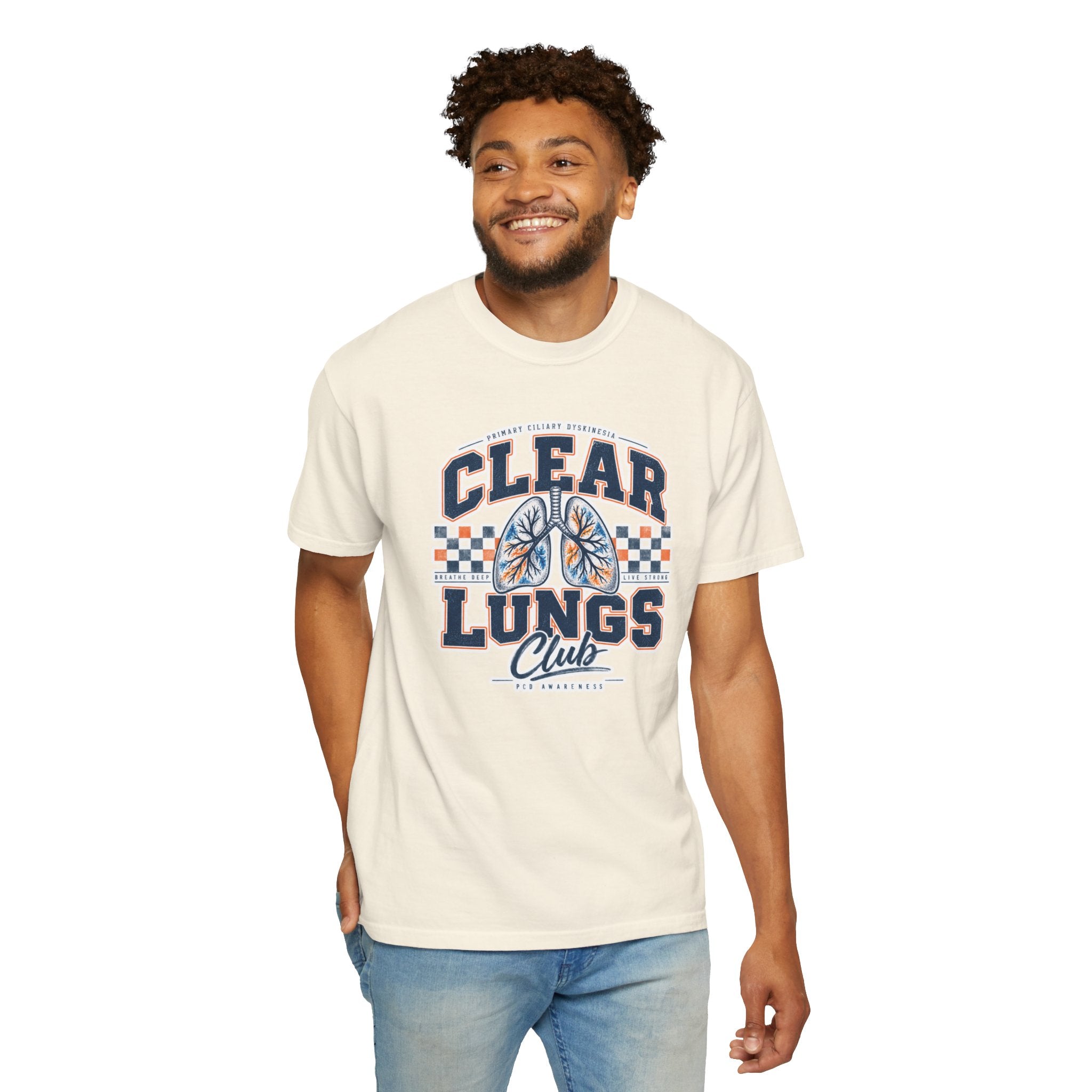 PCD Clear Lungs Club T-Shirt — Vintage Athletic Respiratory Health Tee