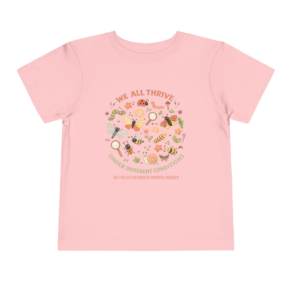Toddler Tee — "We All Thrive" TAF-1 Neurodevelopmental Disorder Awareness Shirt