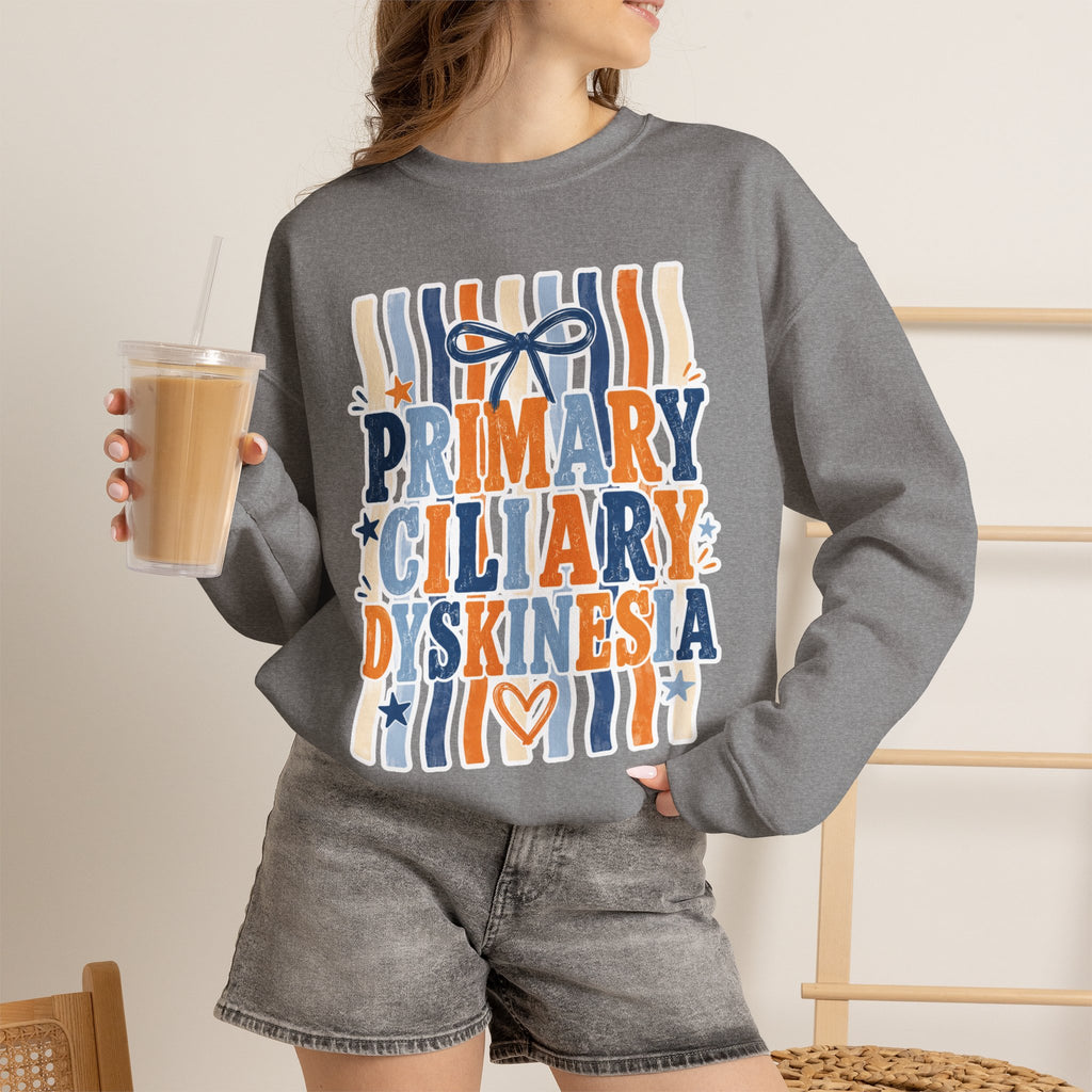Primary Ciliary Dyskinesia Awareness Crewneck Sweatshirt