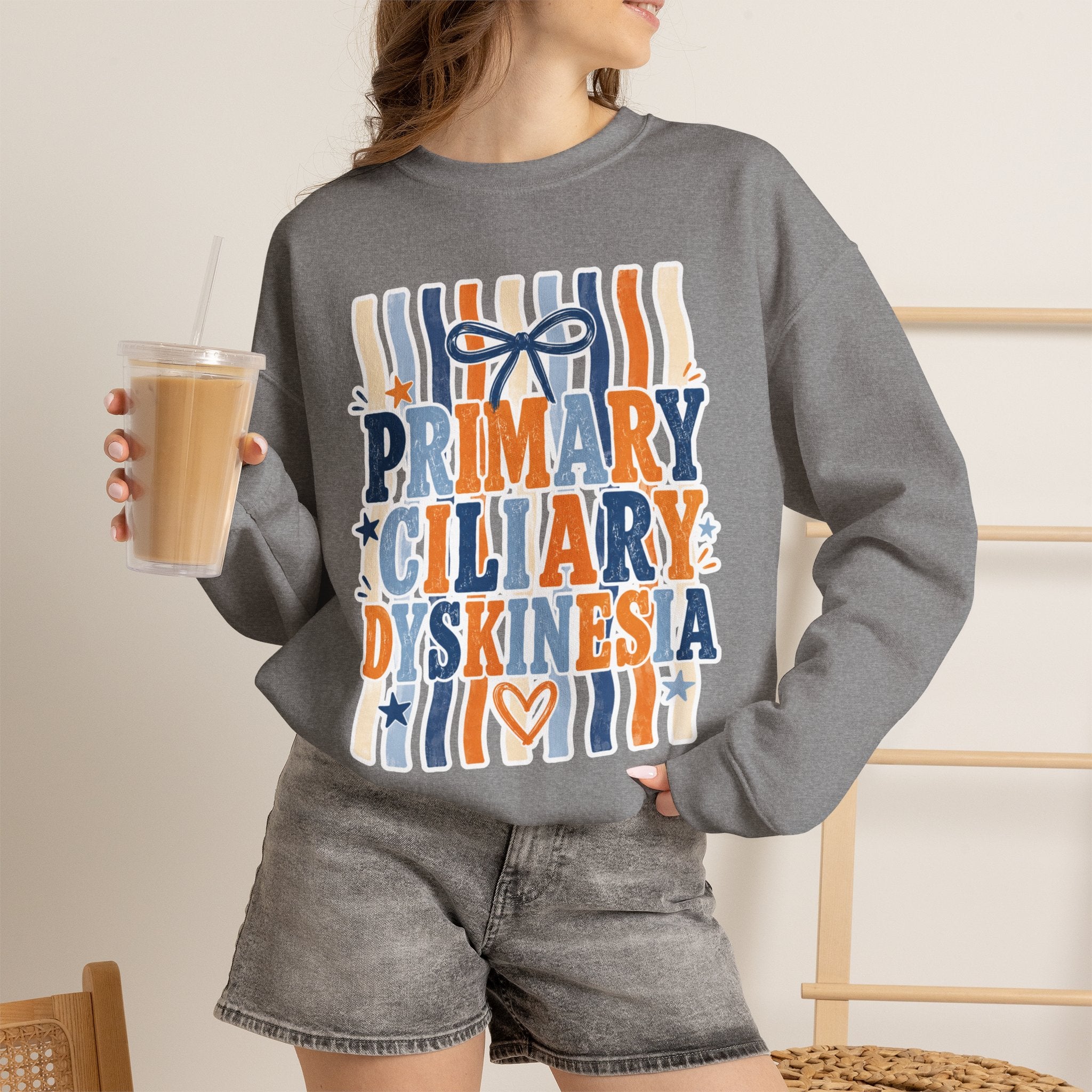 Primary Ciliary Dyskinesia Awareness Crewneck Sweatshirt