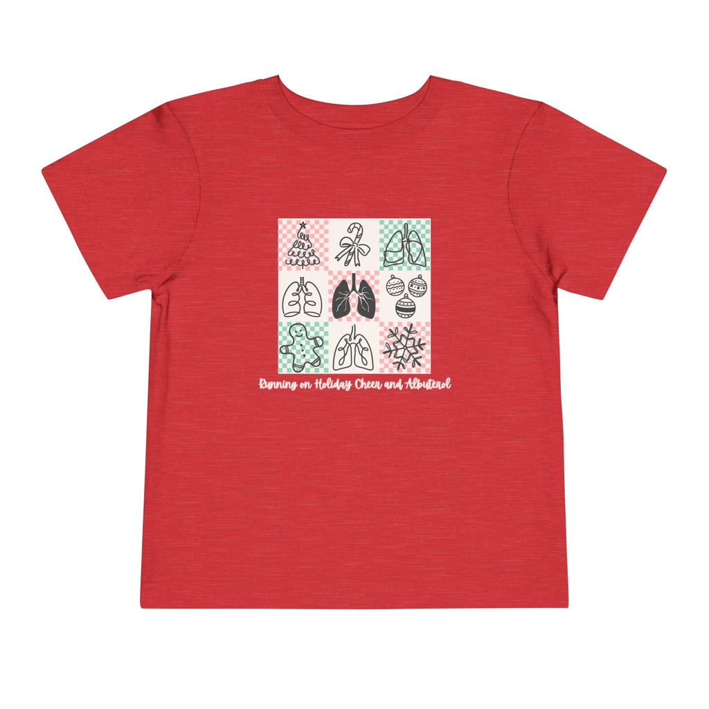 Toddler Running on Holiday Cheer and Albuterol