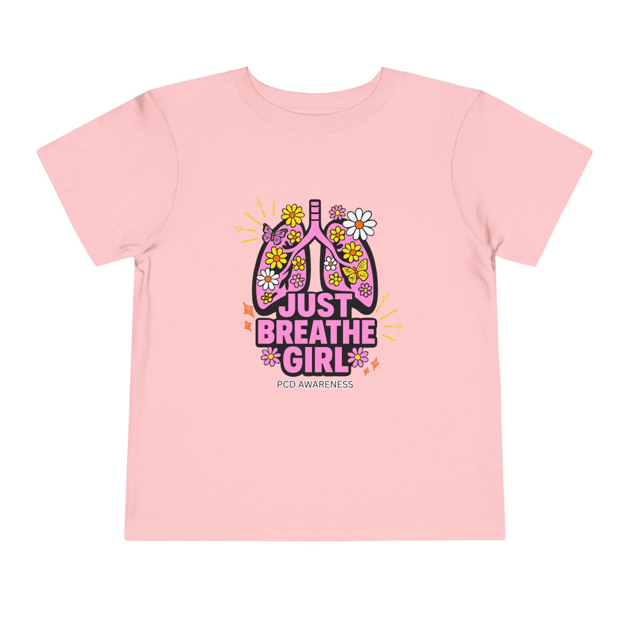 Toddler Tee - Just Breathe Girl for PCD Awareness