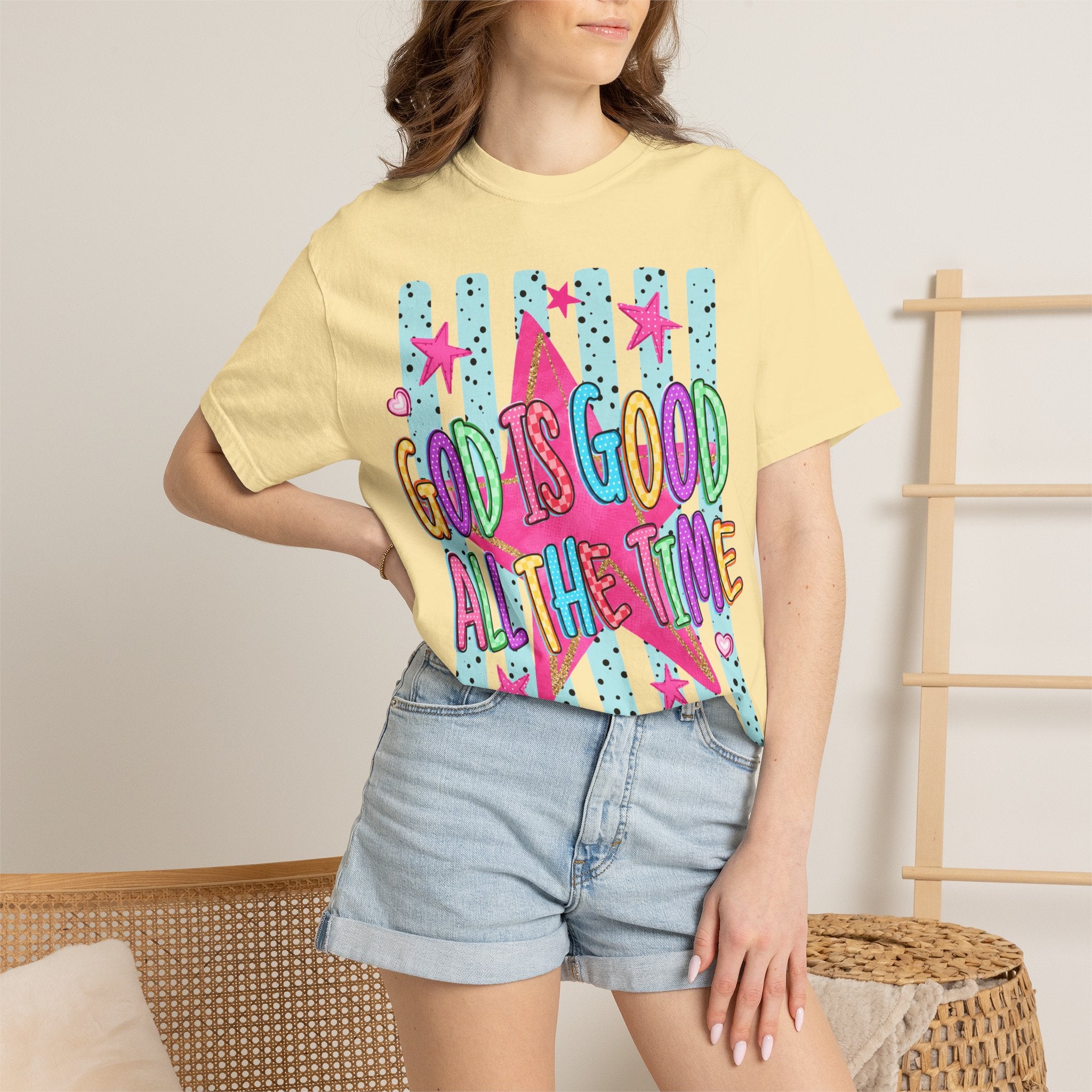 God Is Good All The Time T-Shirt — Bright Faith Graphic Tee