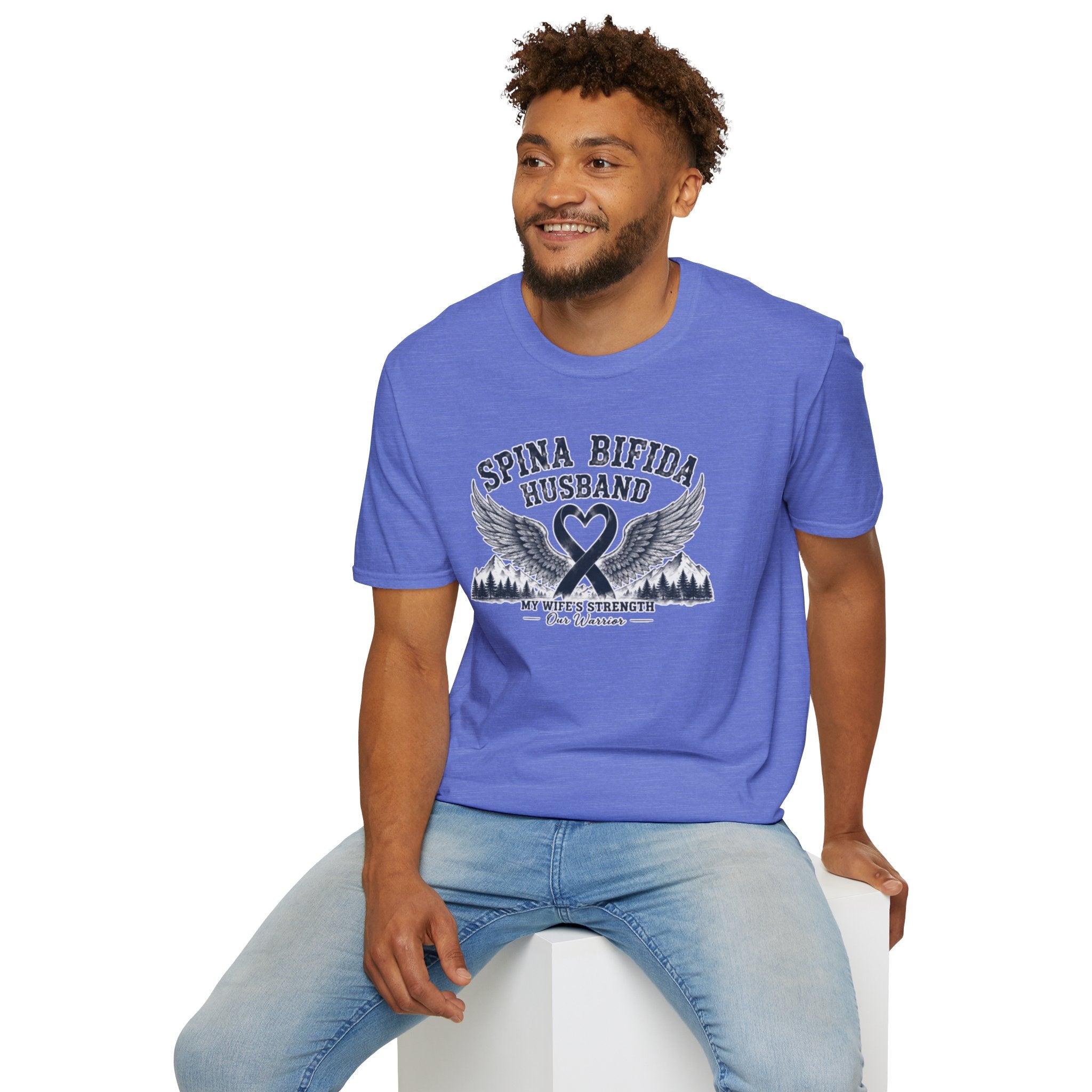 Spina Bifida Husband T-Shirt — My Wife’s Strength Support Tee