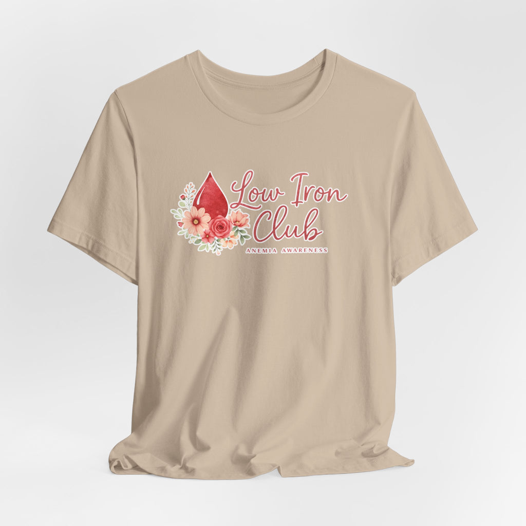 Low Iron Club Tee — Women’s Anemia Awareness Floral Shirt