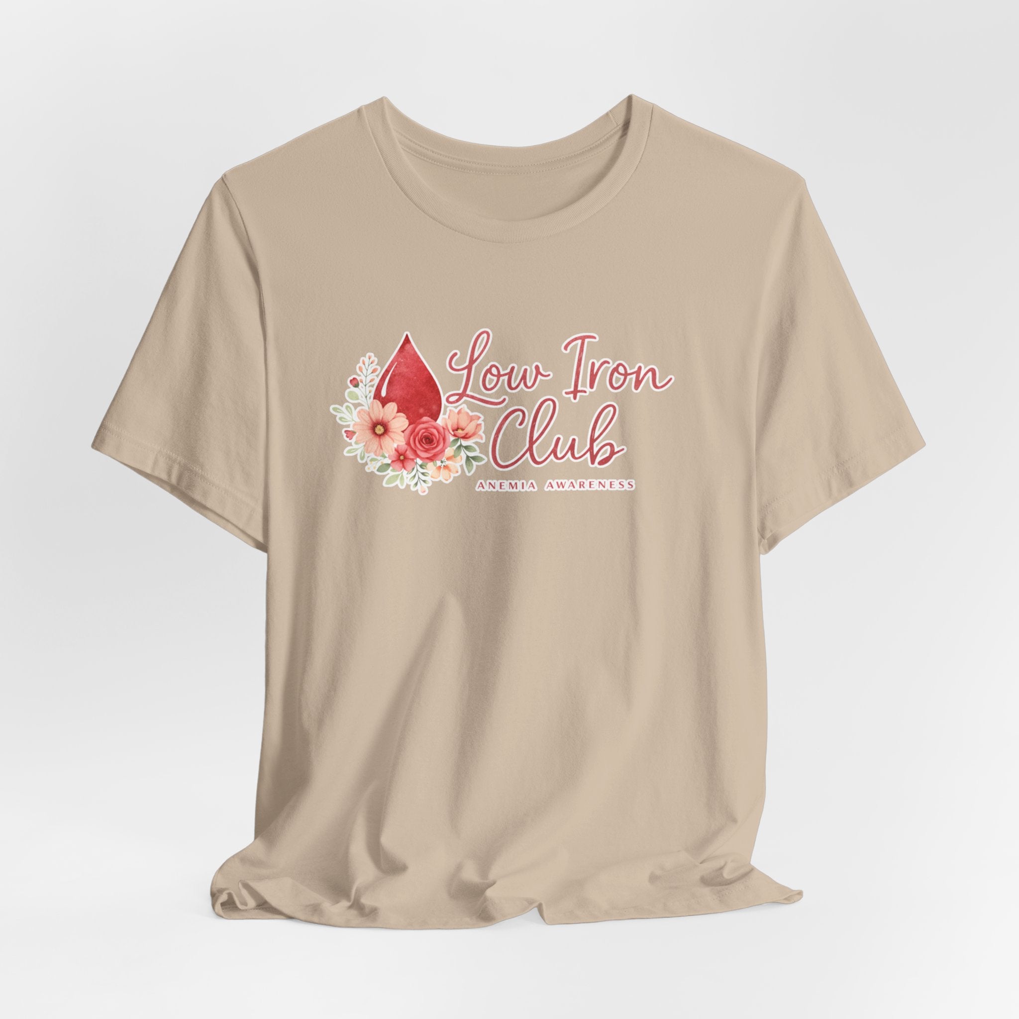 Low Iron Club Tee — Women’s Anemia Awareness Floral Shirt