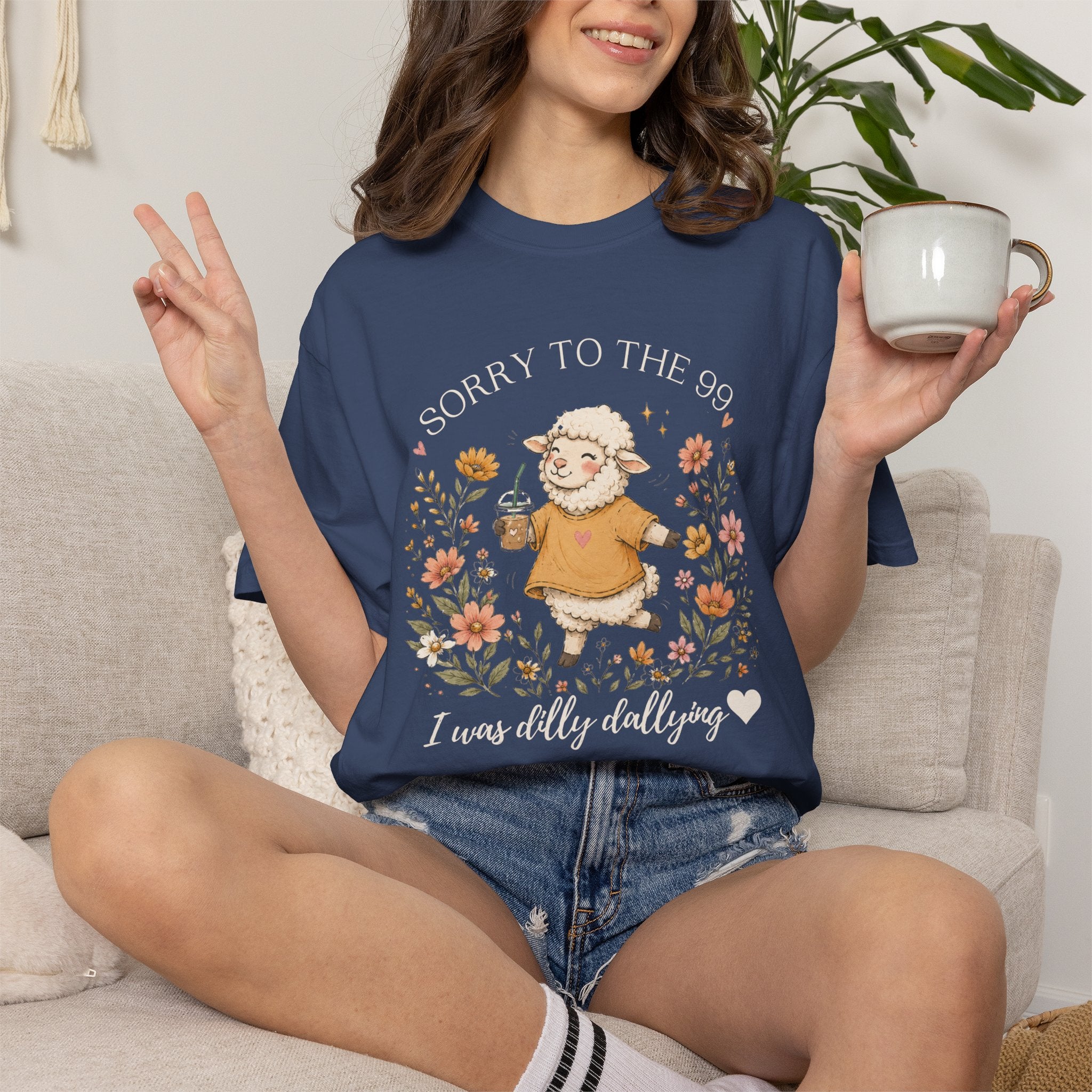 Christian Sheep T-Shirt — "Sorry to the 99, I was dally dallying"