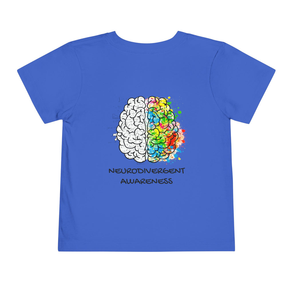 Toddler Neurodivergent Awareness T-Shirt — Colorful Brain Design