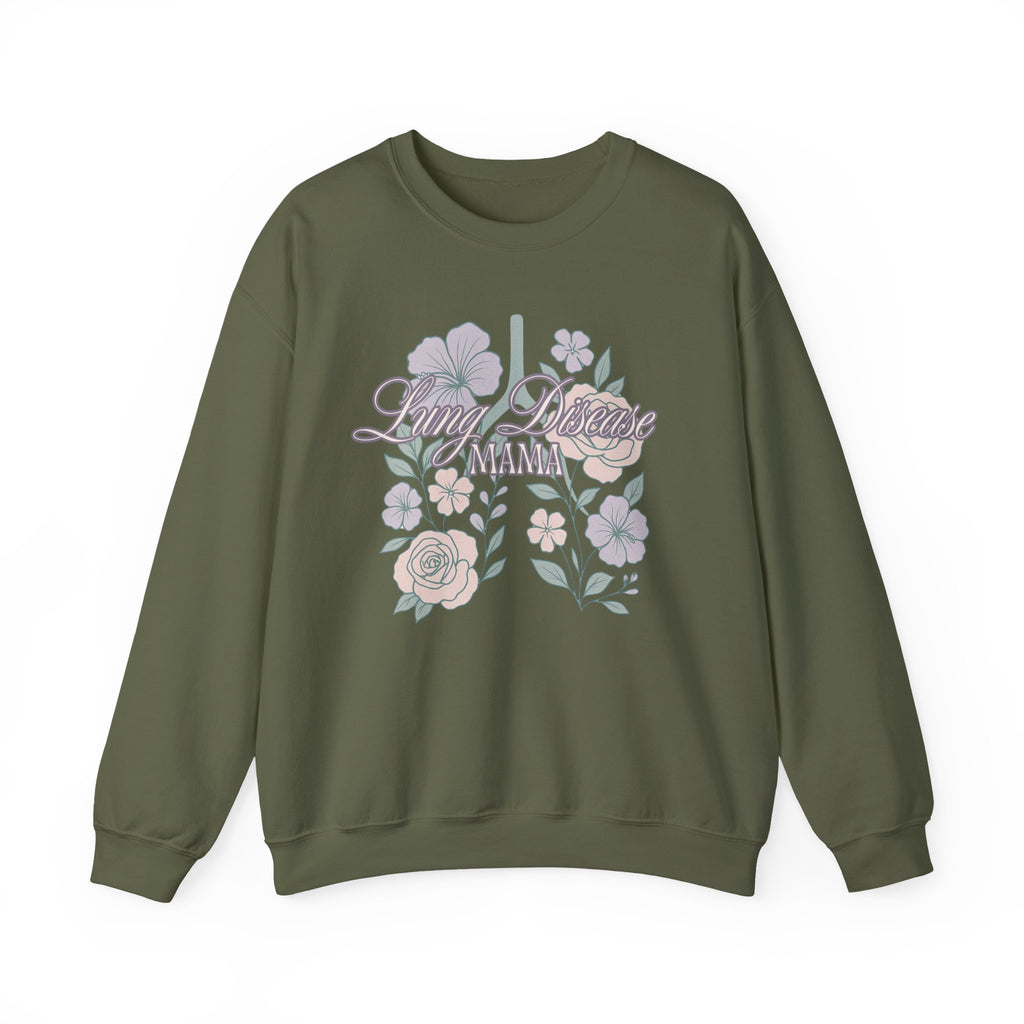 Floral Lung Disease Mama Sweatshirt