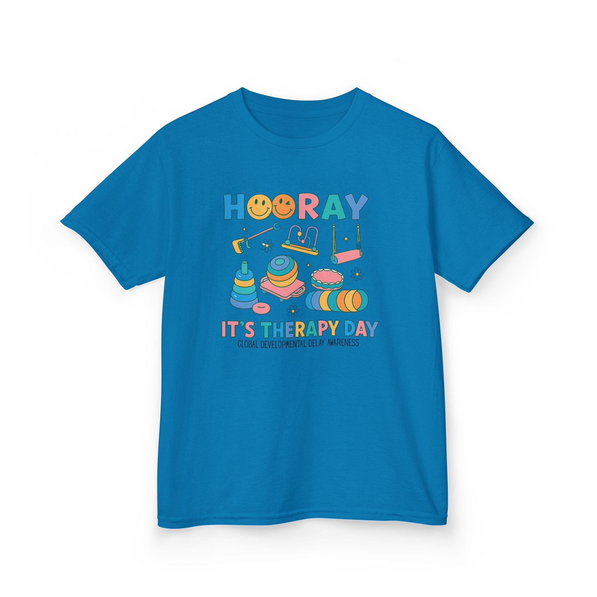 Kids T‑Shirt “Hooray It's Therapy Day” — GDD Awareness