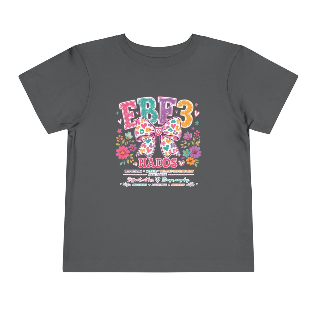 Toddler Tee — Colorful EBF3 HADDs Awareness Bow Design