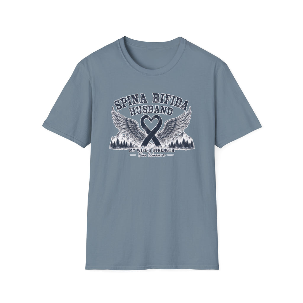 Spina Bifida Husband T-Shirt — My Wife’s Strength Support Tee