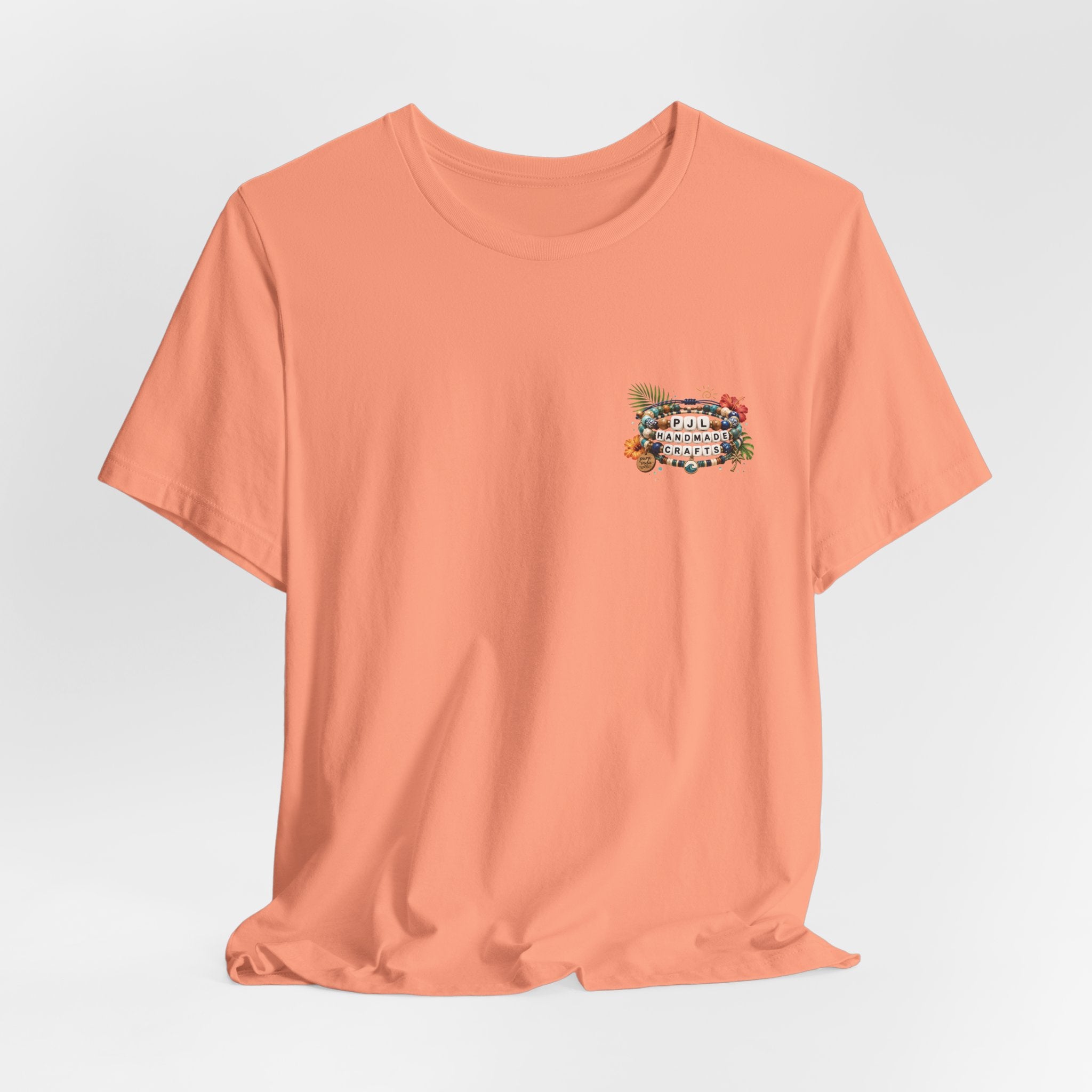 PJL Handmade Crafts Beaded Logo T-Shirt