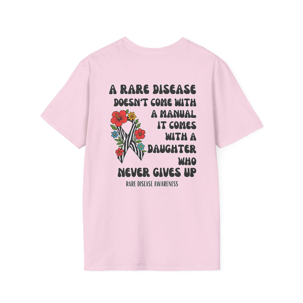DAUGHTER Rare Disease Awareness T-Shirt — "A Rare Disease Doesn’t Come with a Manual"  Daughter Support Tee