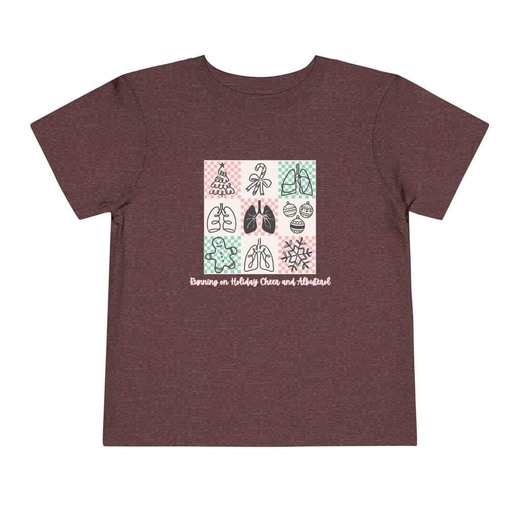 Toddler Running on Holiday Cheer and Albuterol