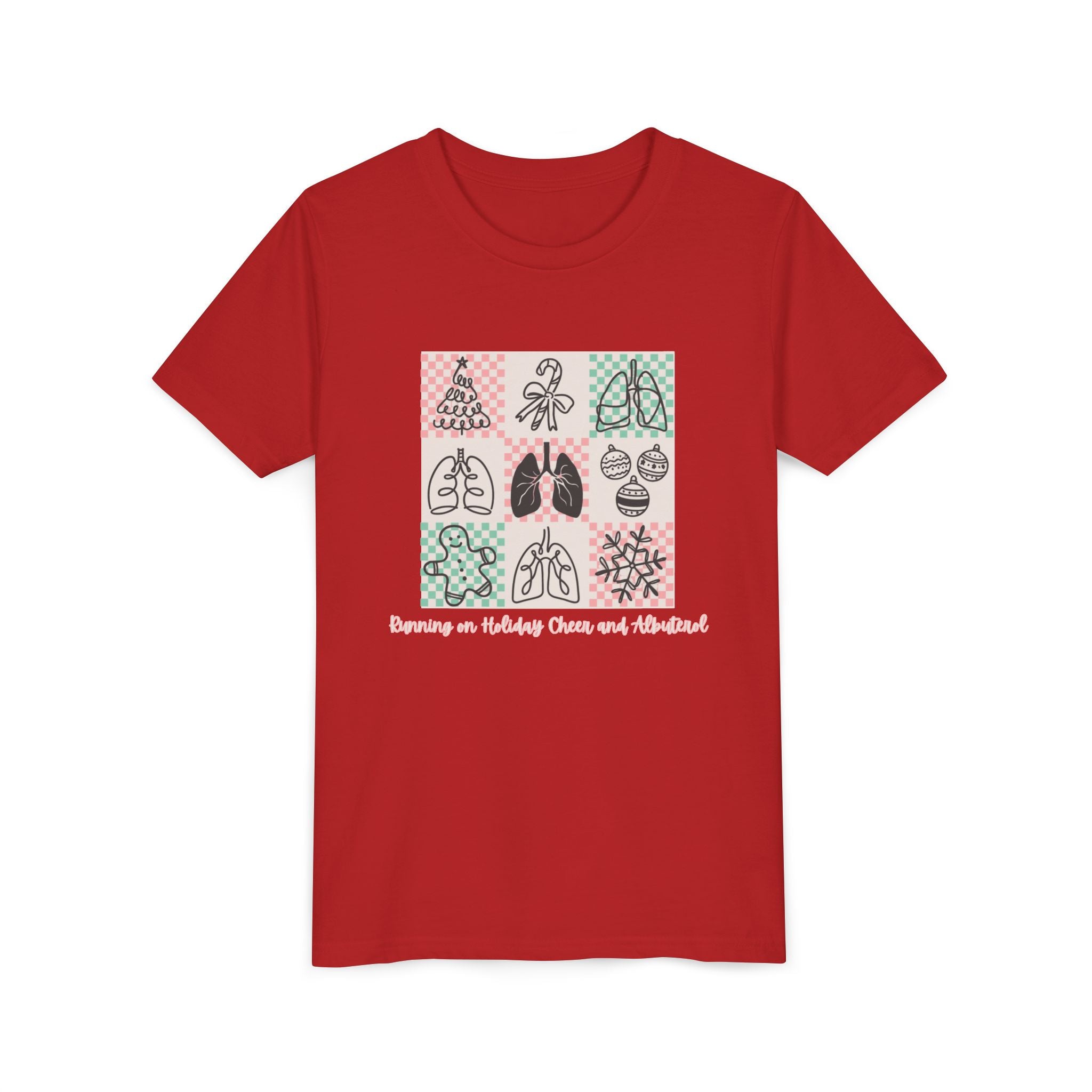 Youth Tee - Running on Holiday Cheer and Albuterol