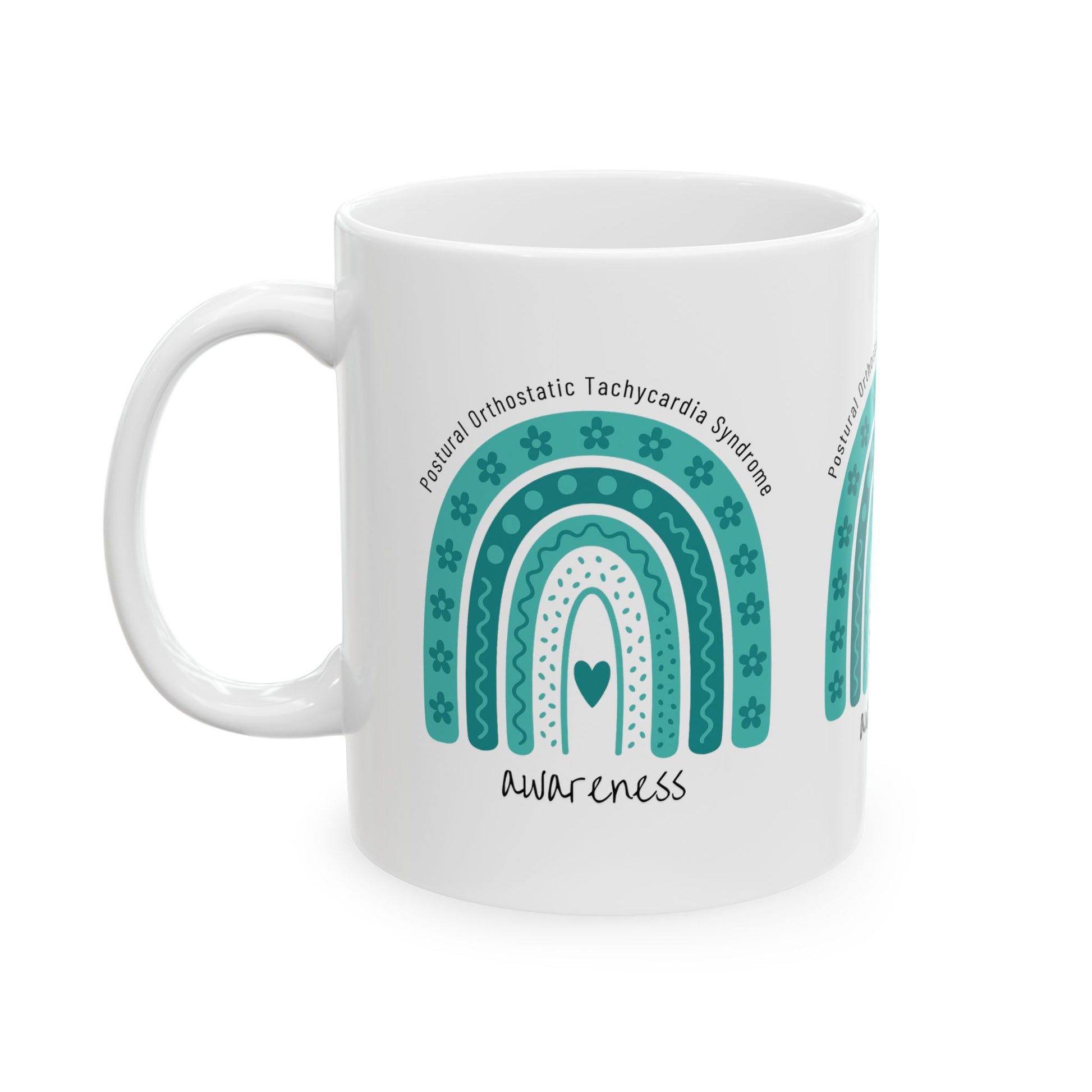 Mug - POTS Awareness Rainbow Ceramic Mug (11oz, 15oz)
