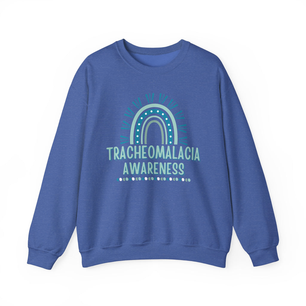 Tracheomalacia Awareness Crewneck — Teal Rainbow Support