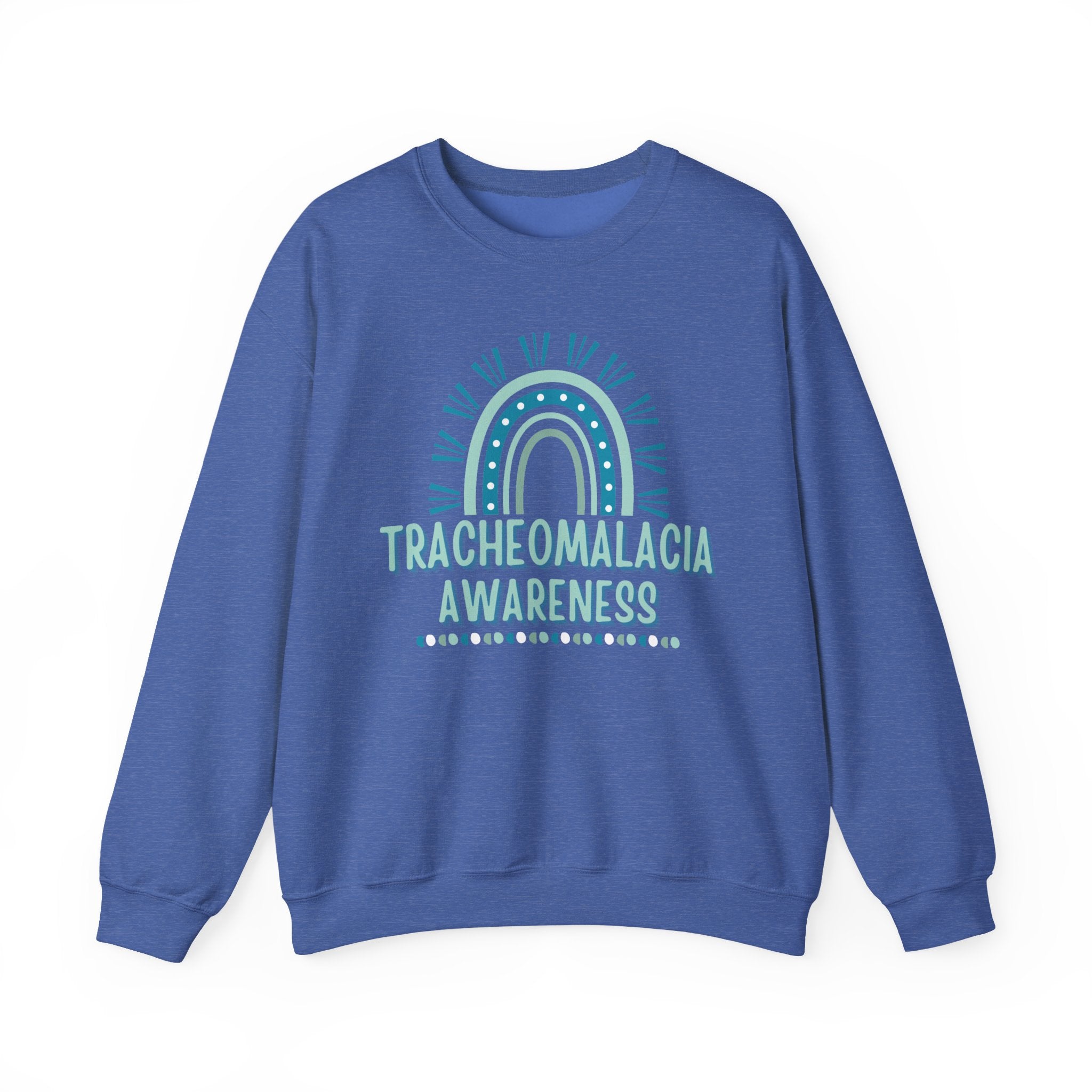 Tracheomalacia Awareness Crewneck — Teal Rainbow Support