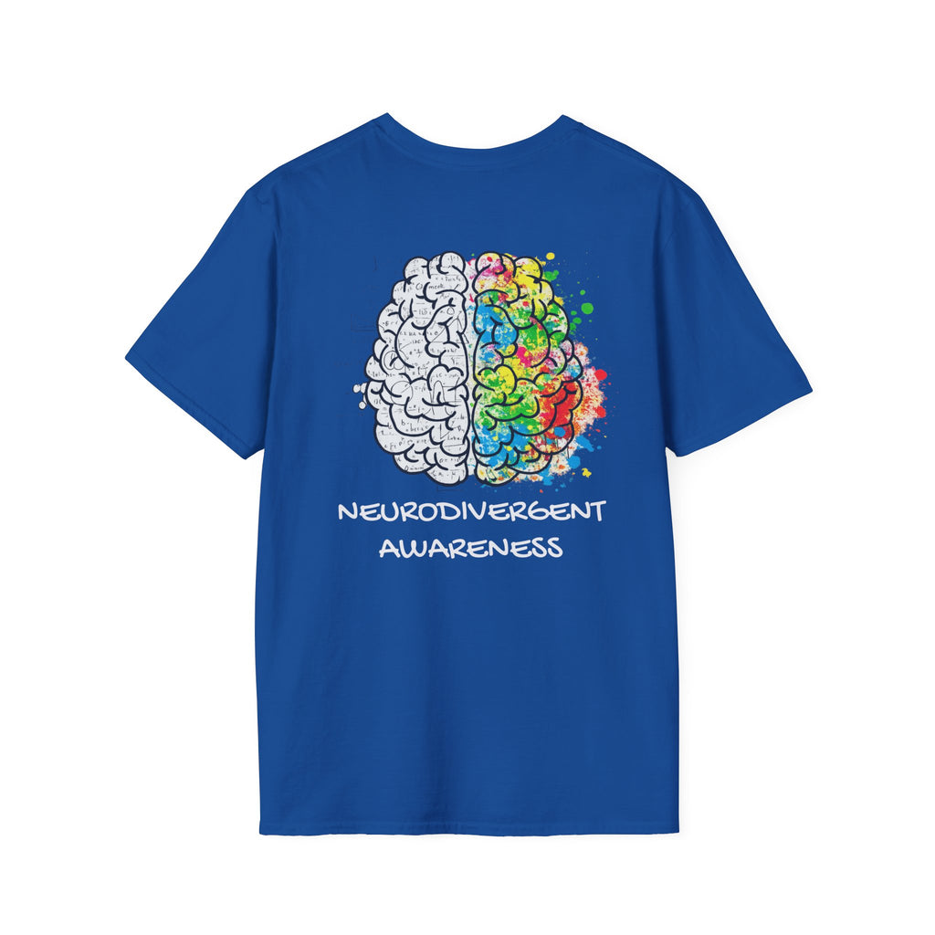 Neurodivergent Awareness T-Shirt — Colorful Brain Infinity Symbol