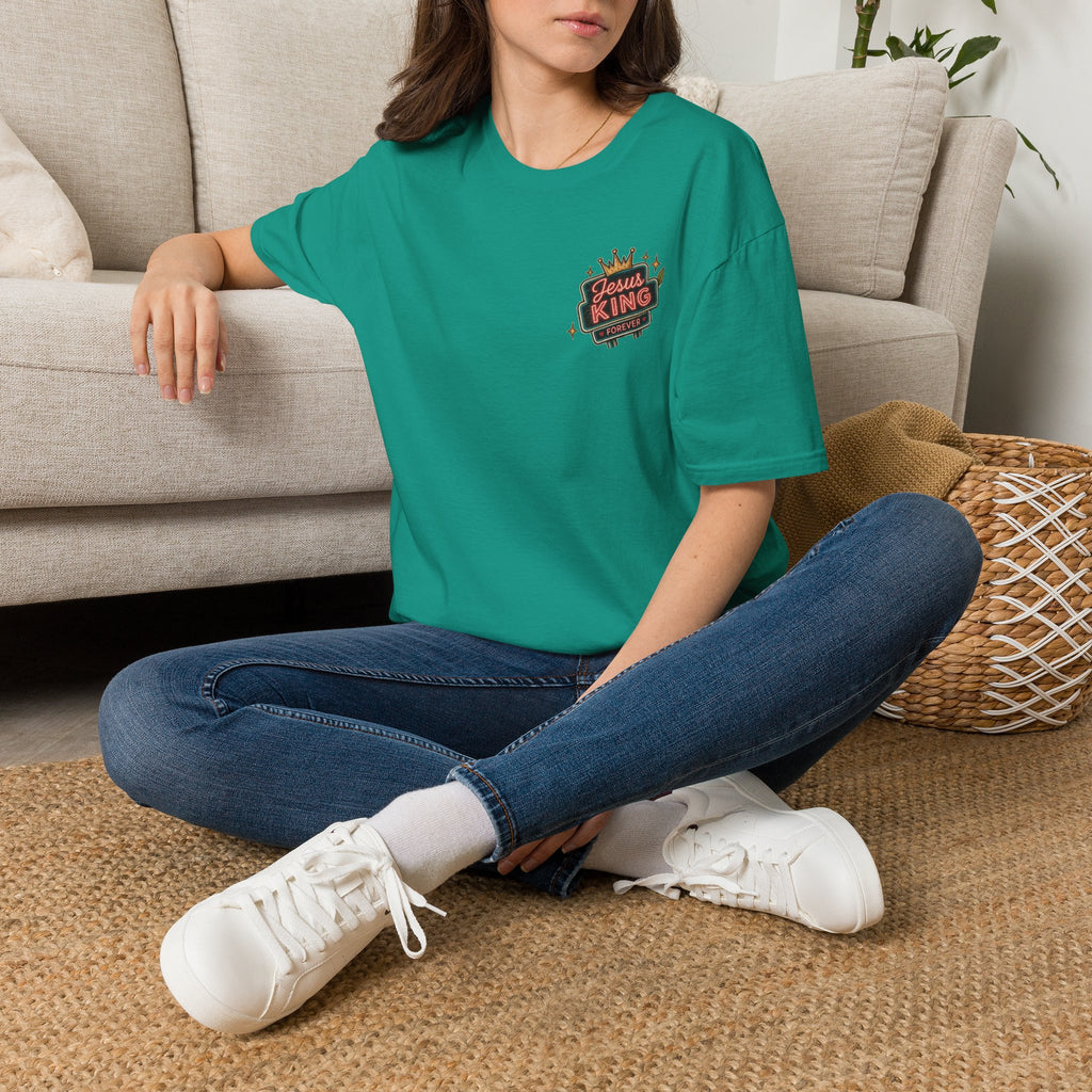 Jesus Is King T-Shirt — Retro Crown Faith Tee