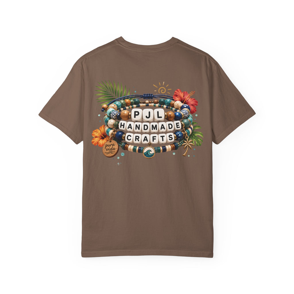 PJL Handmade Crafts Beaded Logo T-Shirt