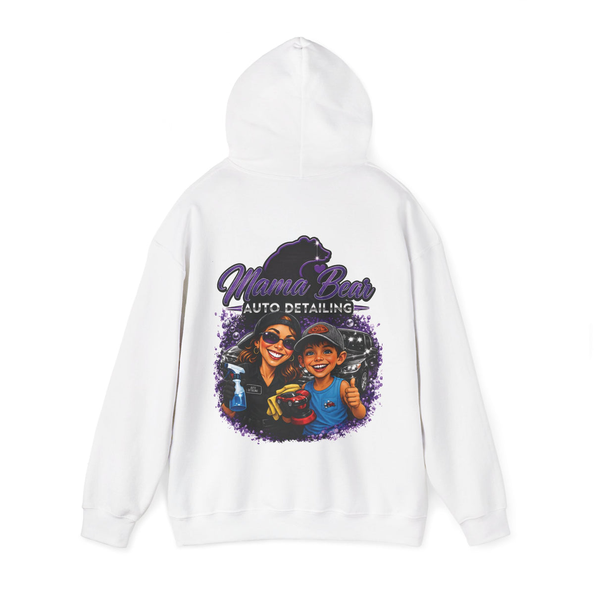 Mama Bear Auto Detailing Hoodie — Women's Car Care Team Pullover